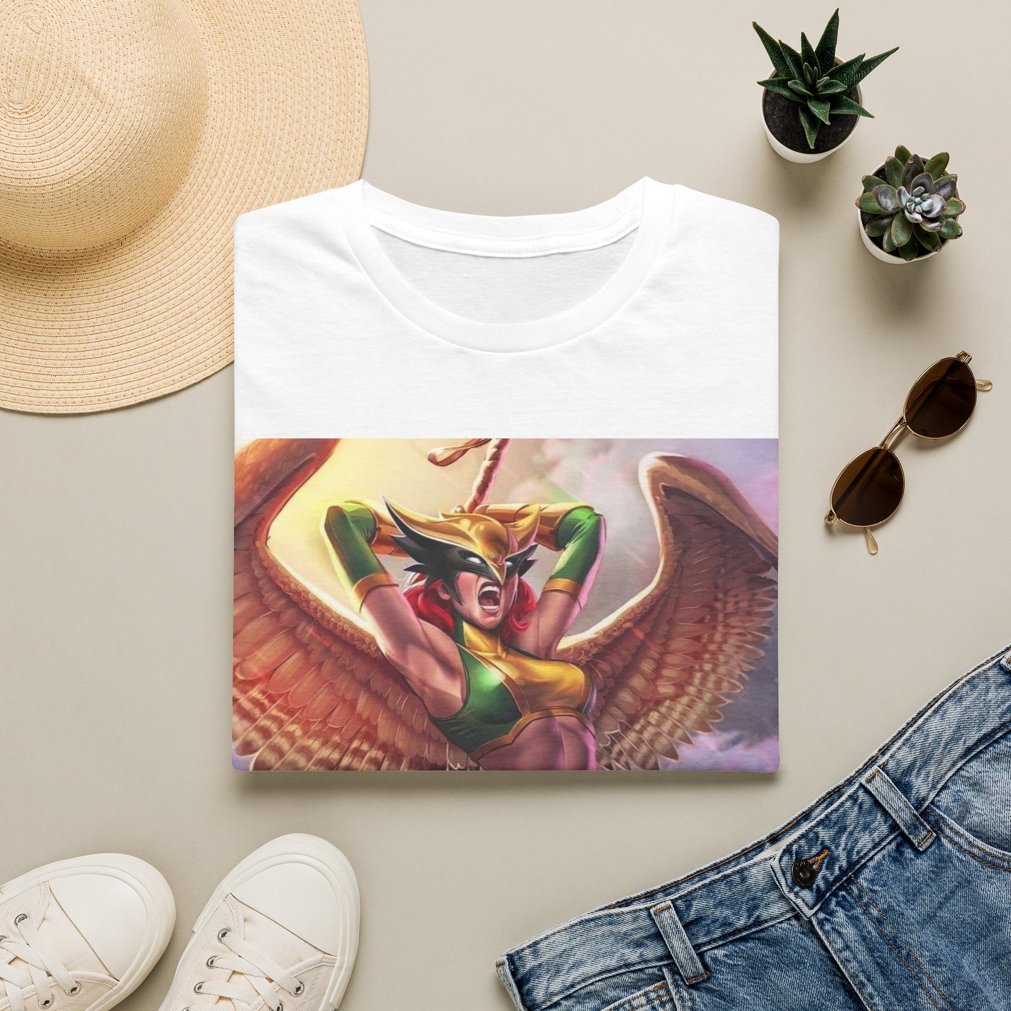 Hawkgirl Thunder Wings Battle Cry Graphic T‑Shirt - Image 10