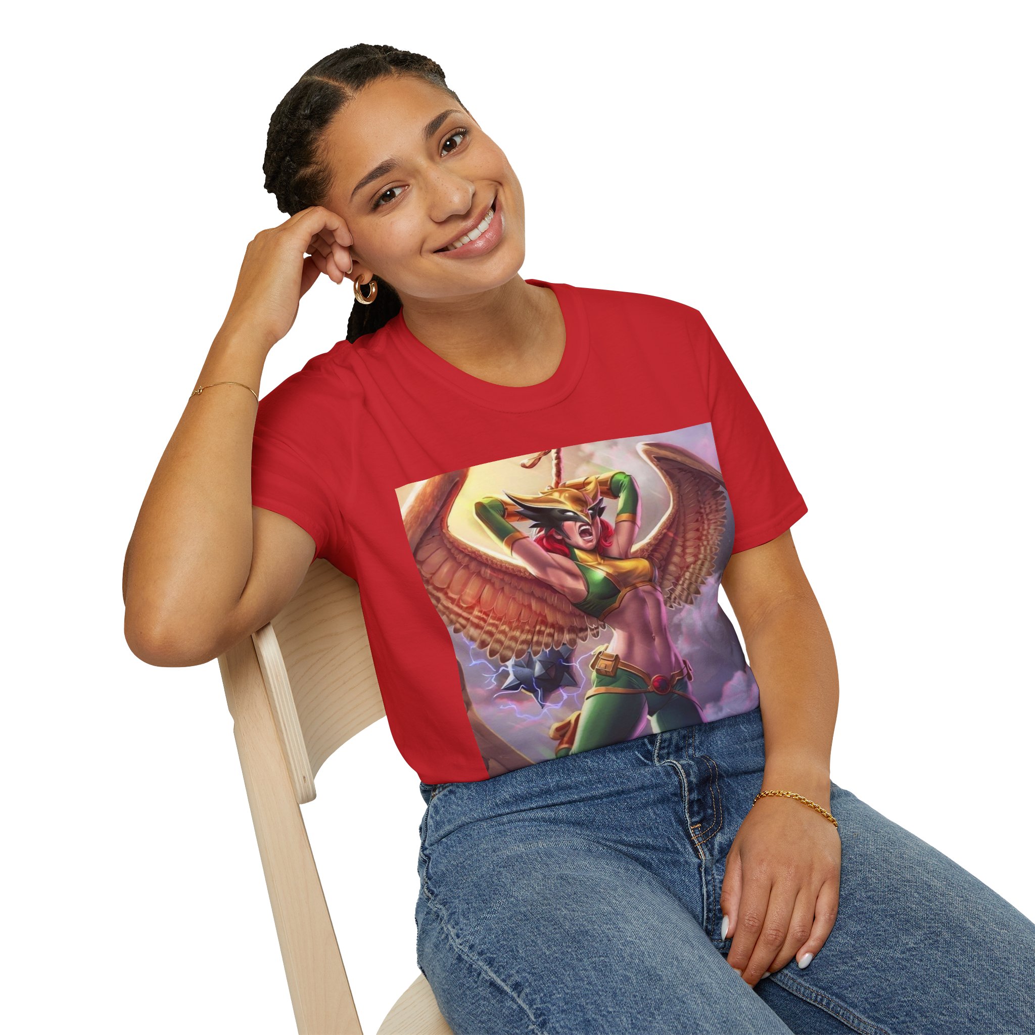 Hawkgirl Thunder Wings Battle Cry Graphic T‑Shirt - Image 34