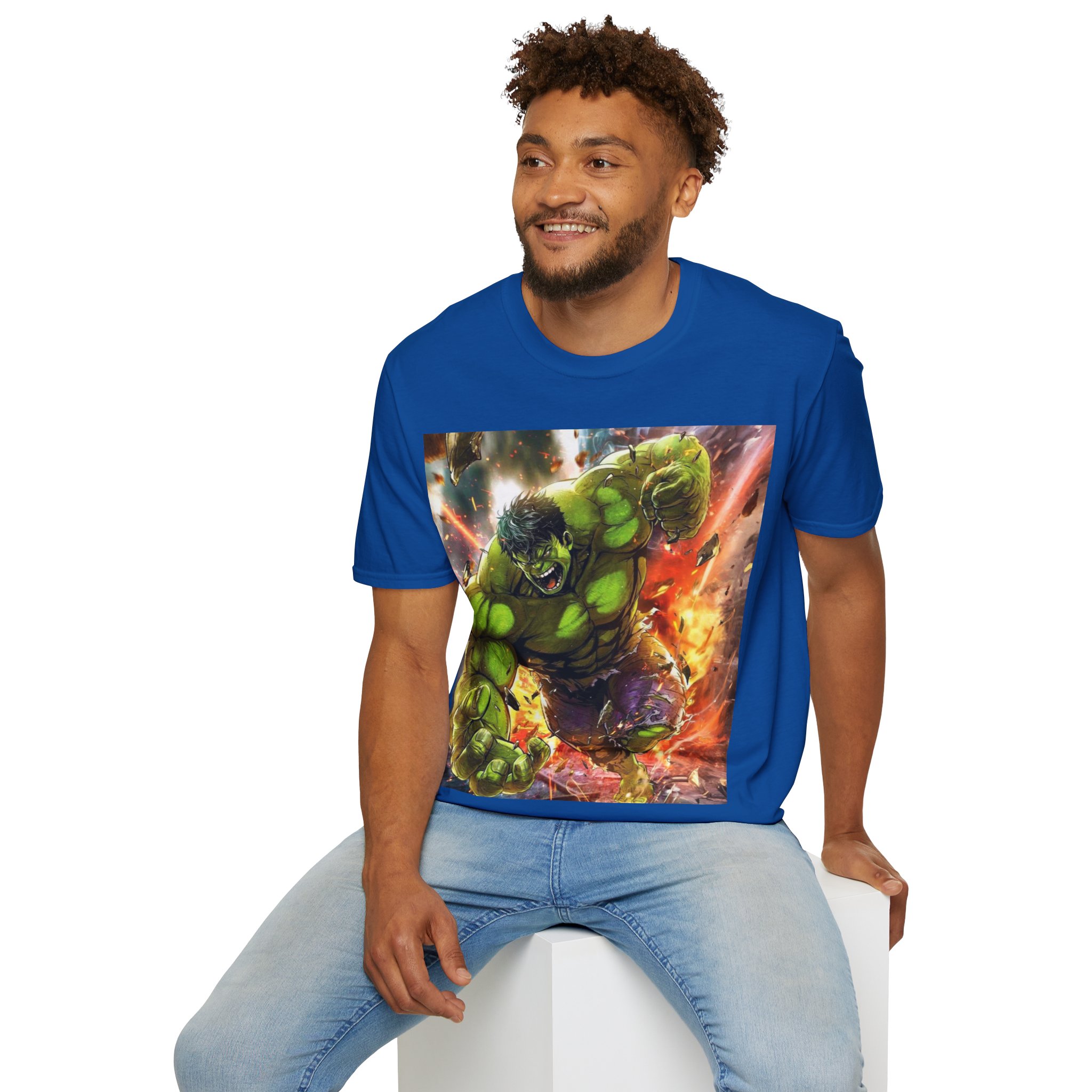 Hulk Smash Explosion Comic Art Graphic T‑Shirt - Image 26