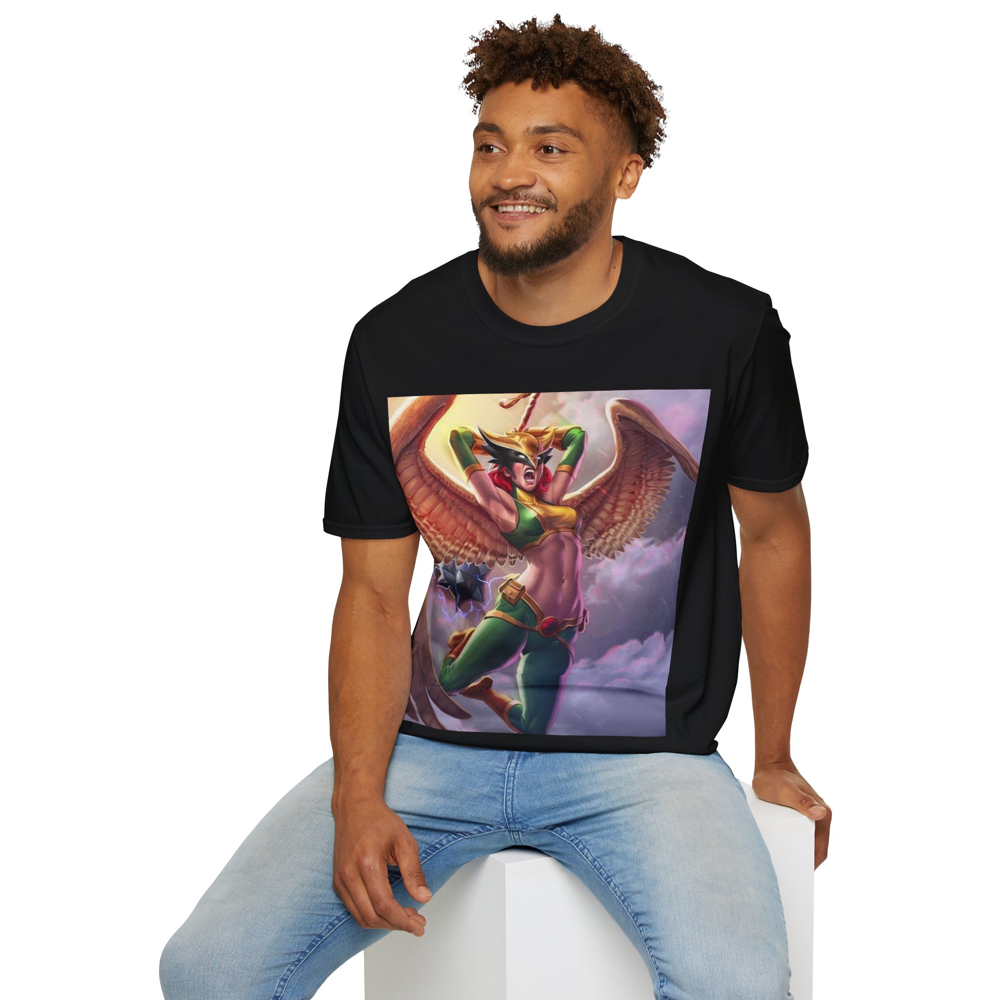 Hawkgirl Thunder Wings Battle Cry Graphic T‑Shirt - Image 8