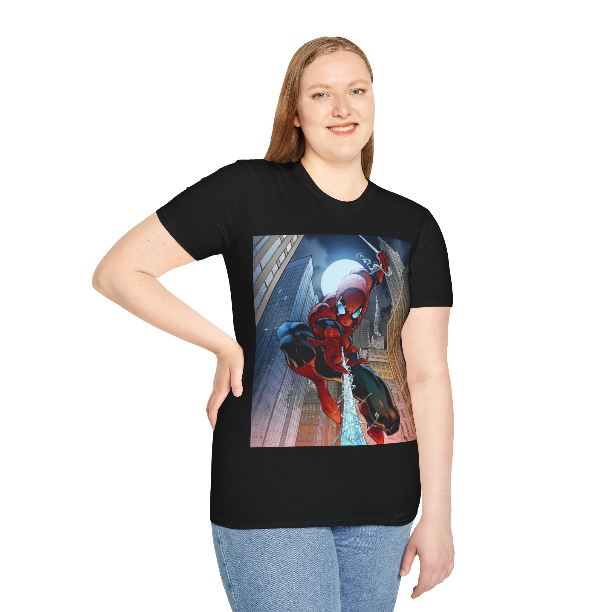 Spider‑Man City Swing Hero Comic Art Graphic Tee - Image 4