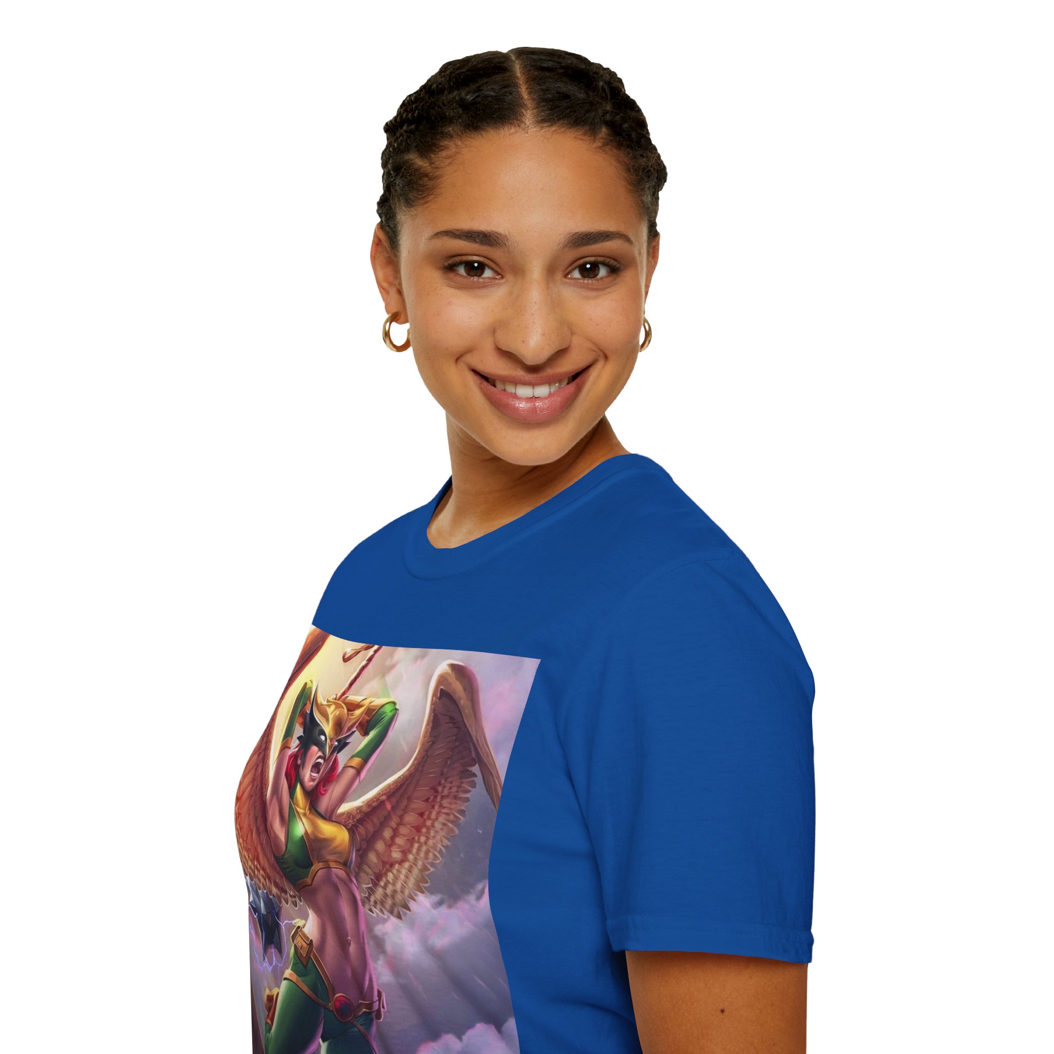 Hawkgirl Thunder Wings Battle Cry Graphic T‑Shirt - Image 24
