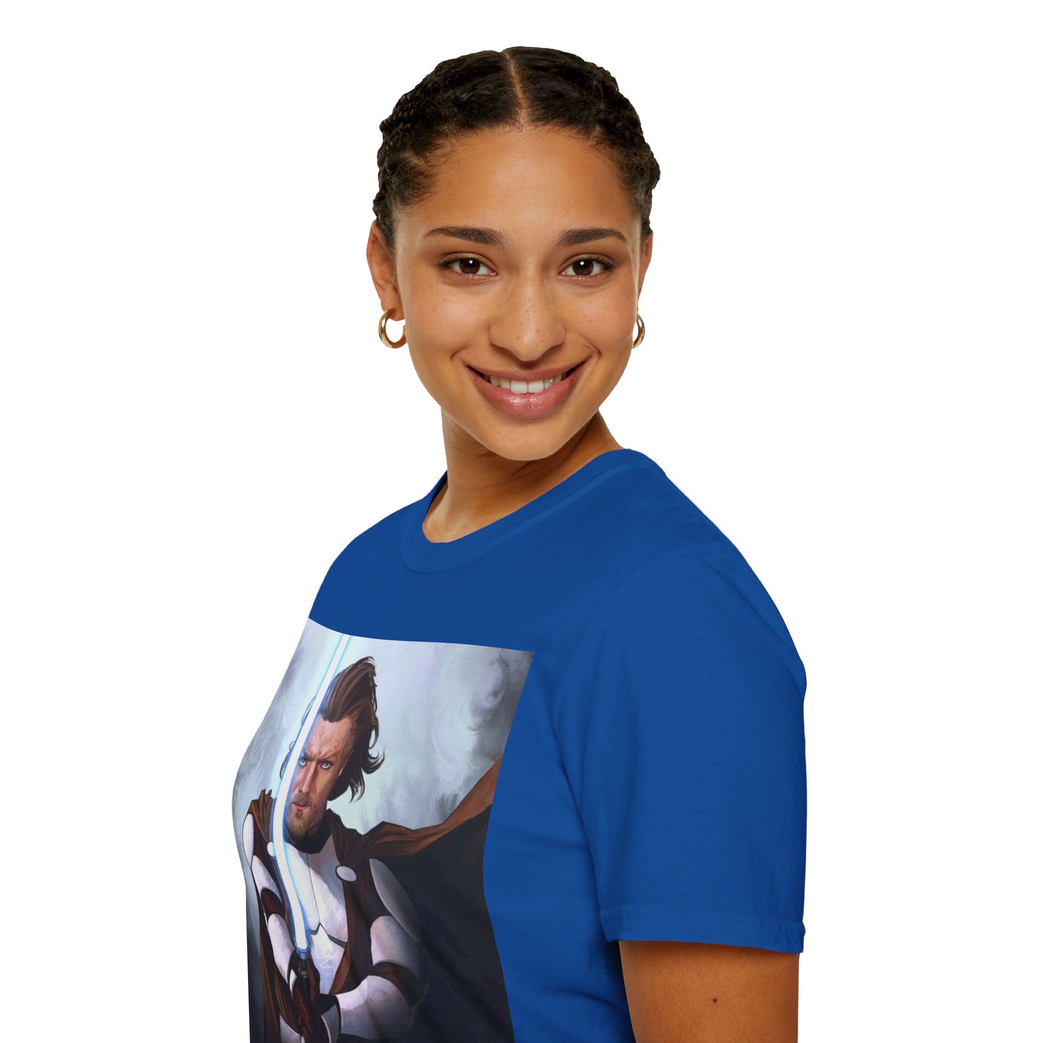 Obi‑Wan Kenobi Jedi Master Blue Saber Graphic Tee - Image 24