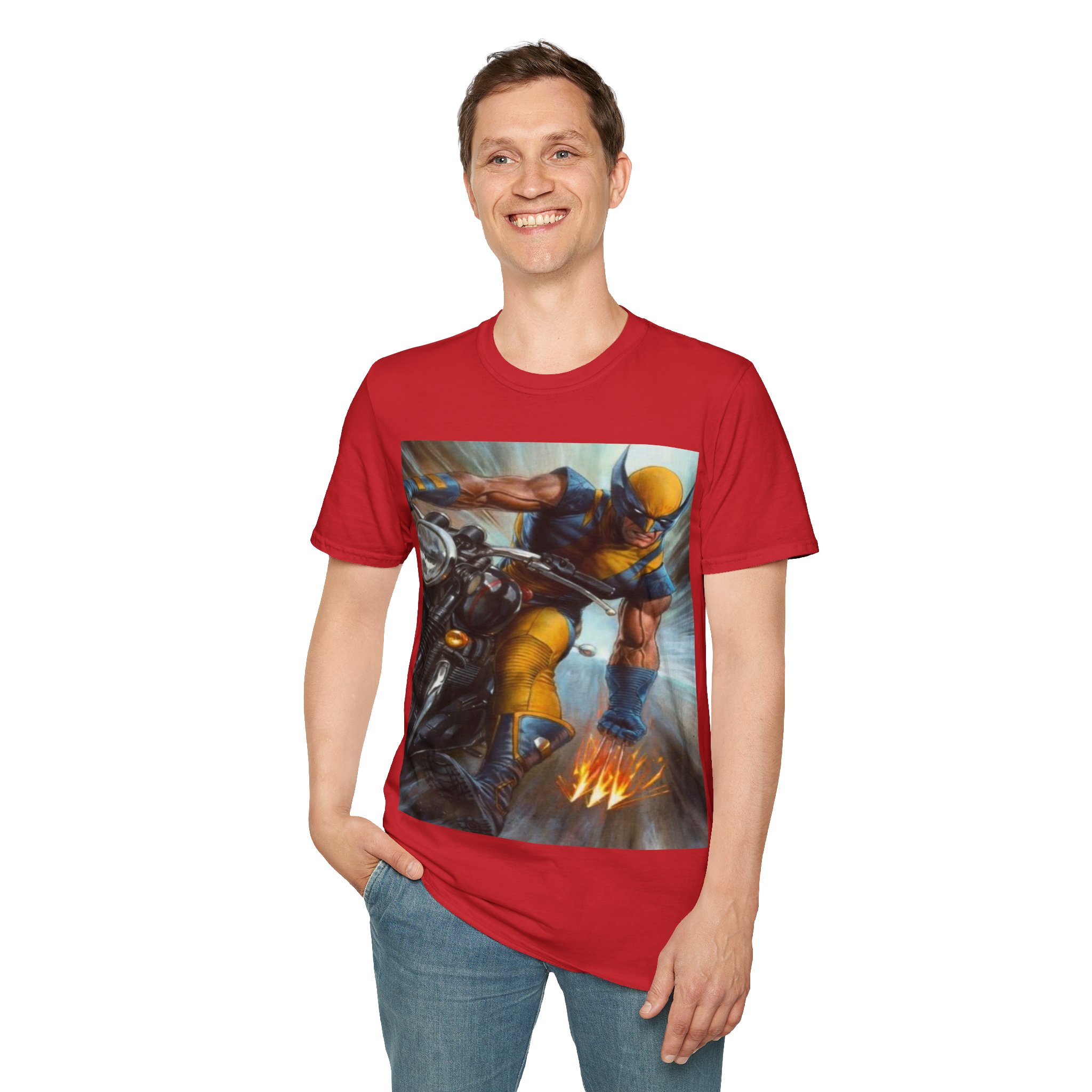 Wolverine Motorcycle Graphic T-Shirt — Vintage Comic Hero Tee - Image 32