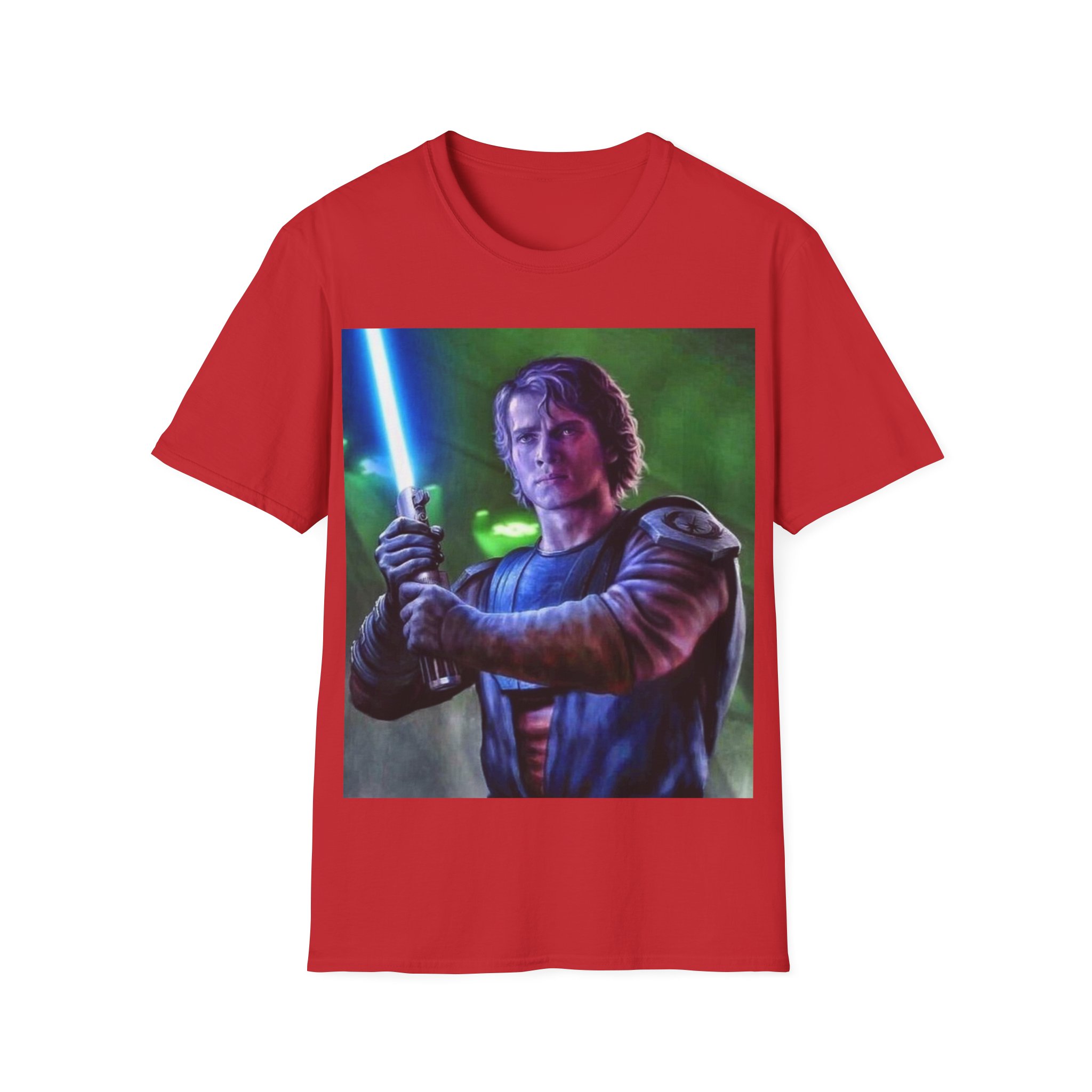 Anakin Skywalker Blue Saber Power Comic Graphic Tee - Image 29