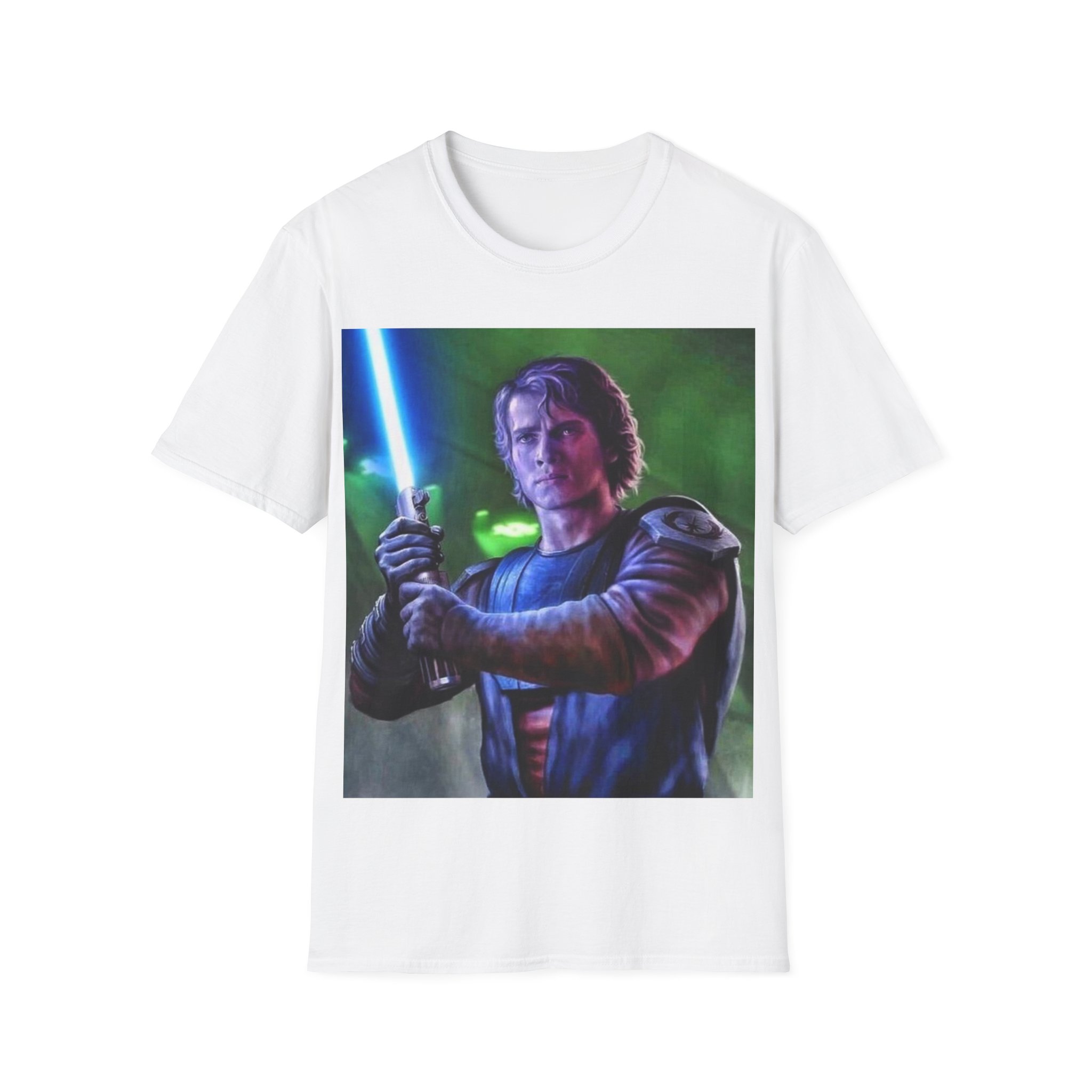 Anakin Skywalker Blue Saber Power Comic Graphic Tee - Image 11