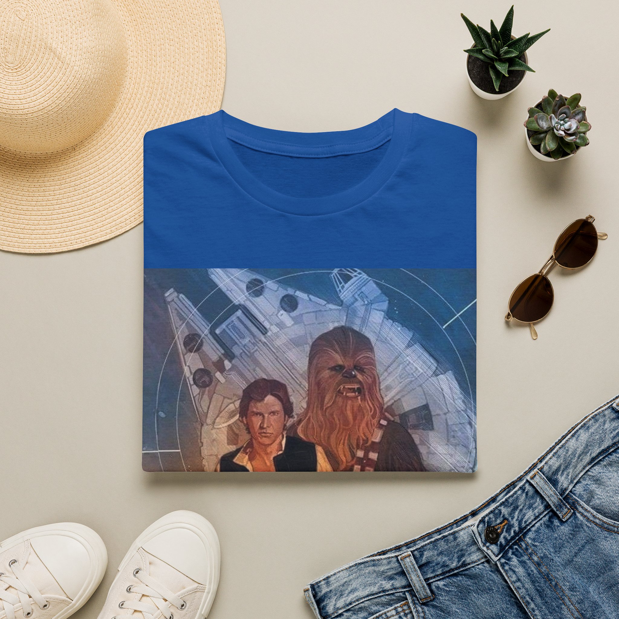 Han Solo & Chewbacca Millennium Flight Graphic T‑Shirt - Image 19