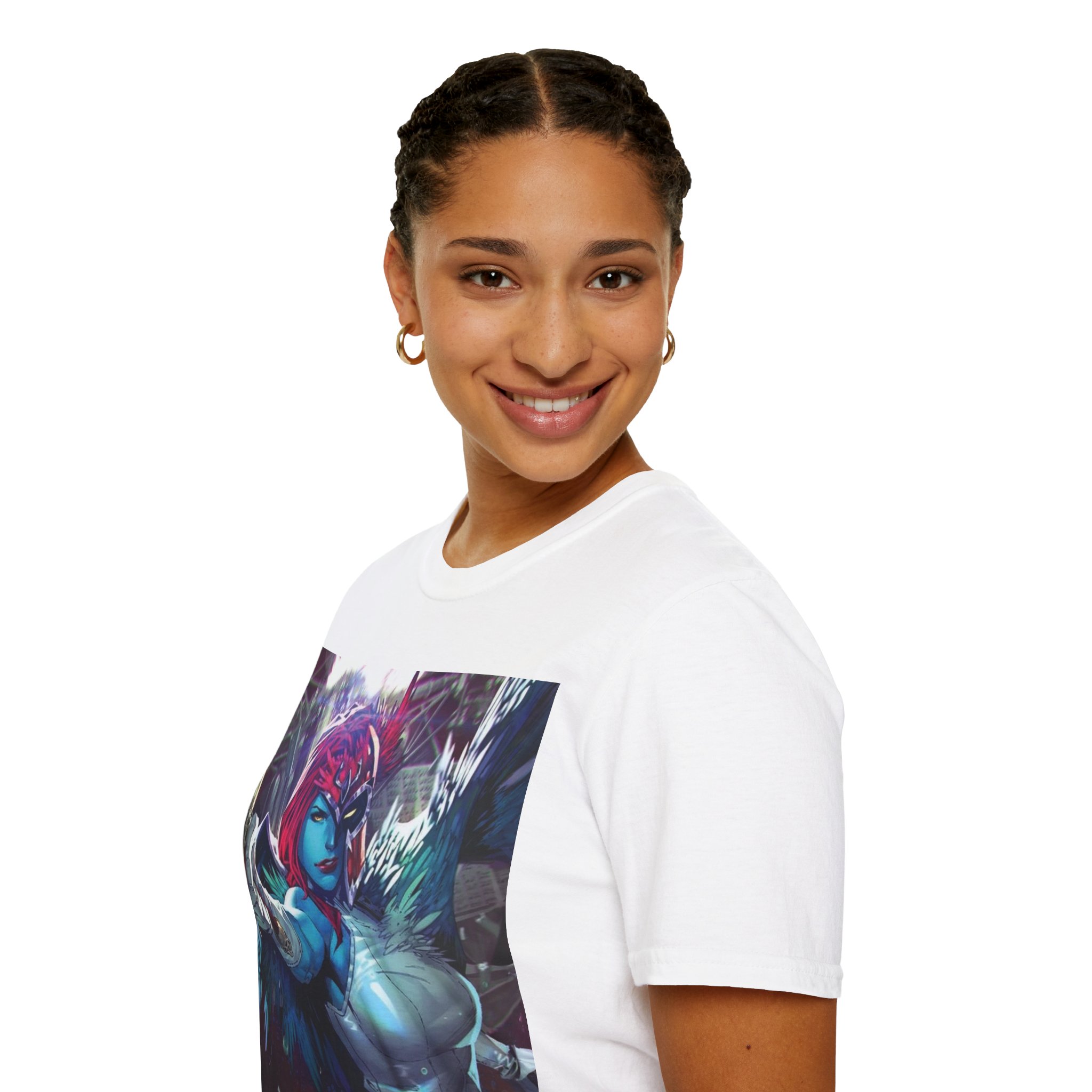 Mystique Winged Warrior Blue Mutant Comic Graphic Tee - Image 15