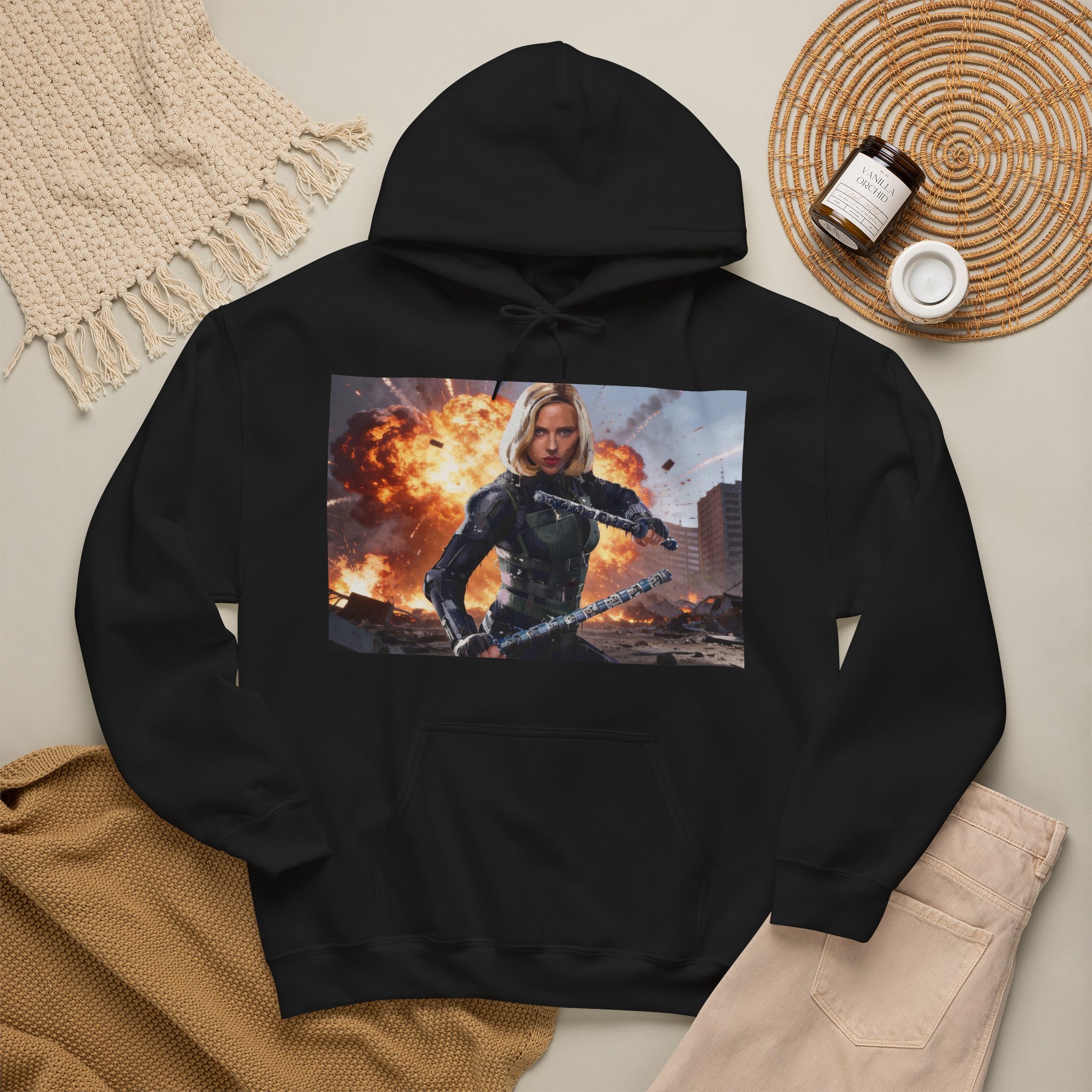 Black Widow Spy Strike Marvel Action Hoodie - Image 5