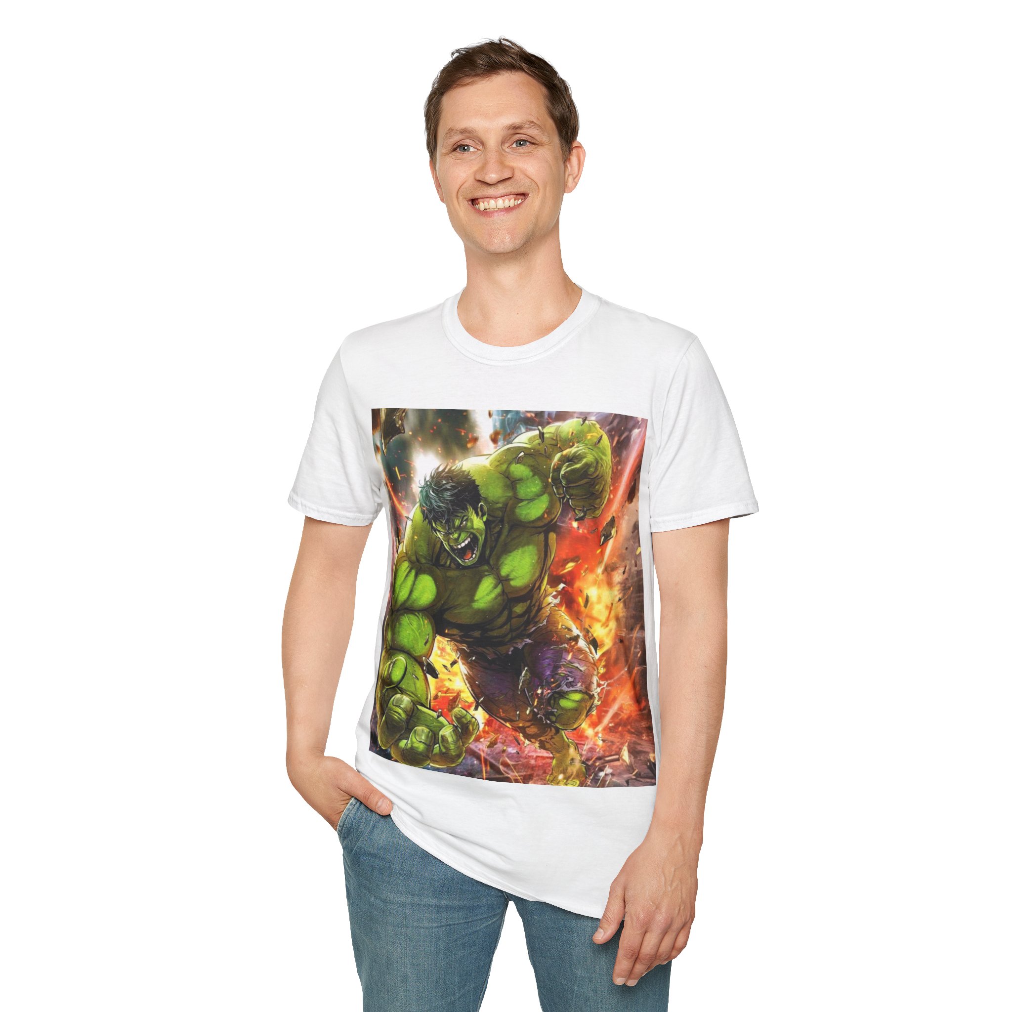 Hulk Smash Explosion Comic Art Graphic T‑Shirt - Image 14
