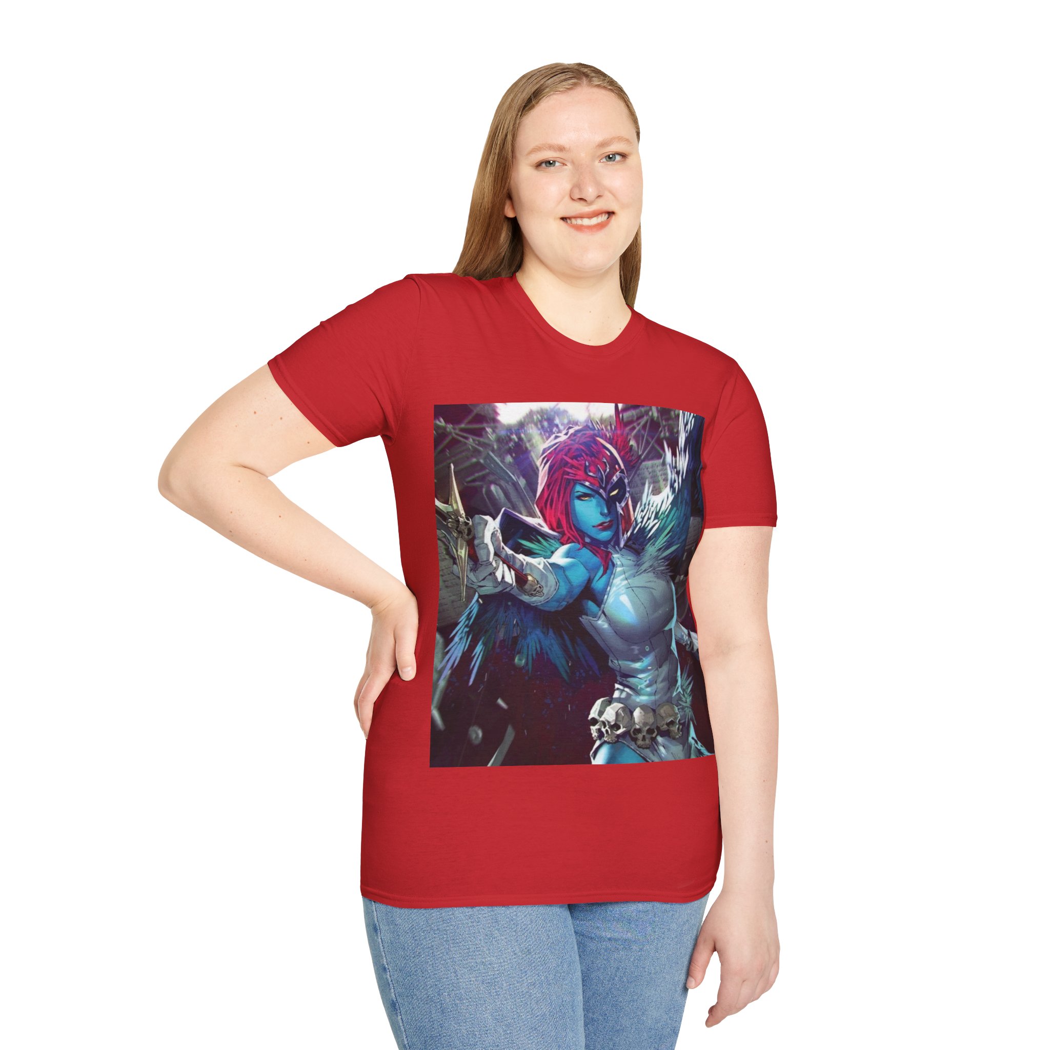 Mystique Winged Warrior Blue Mutant Comic Graphic Tee - Image 31