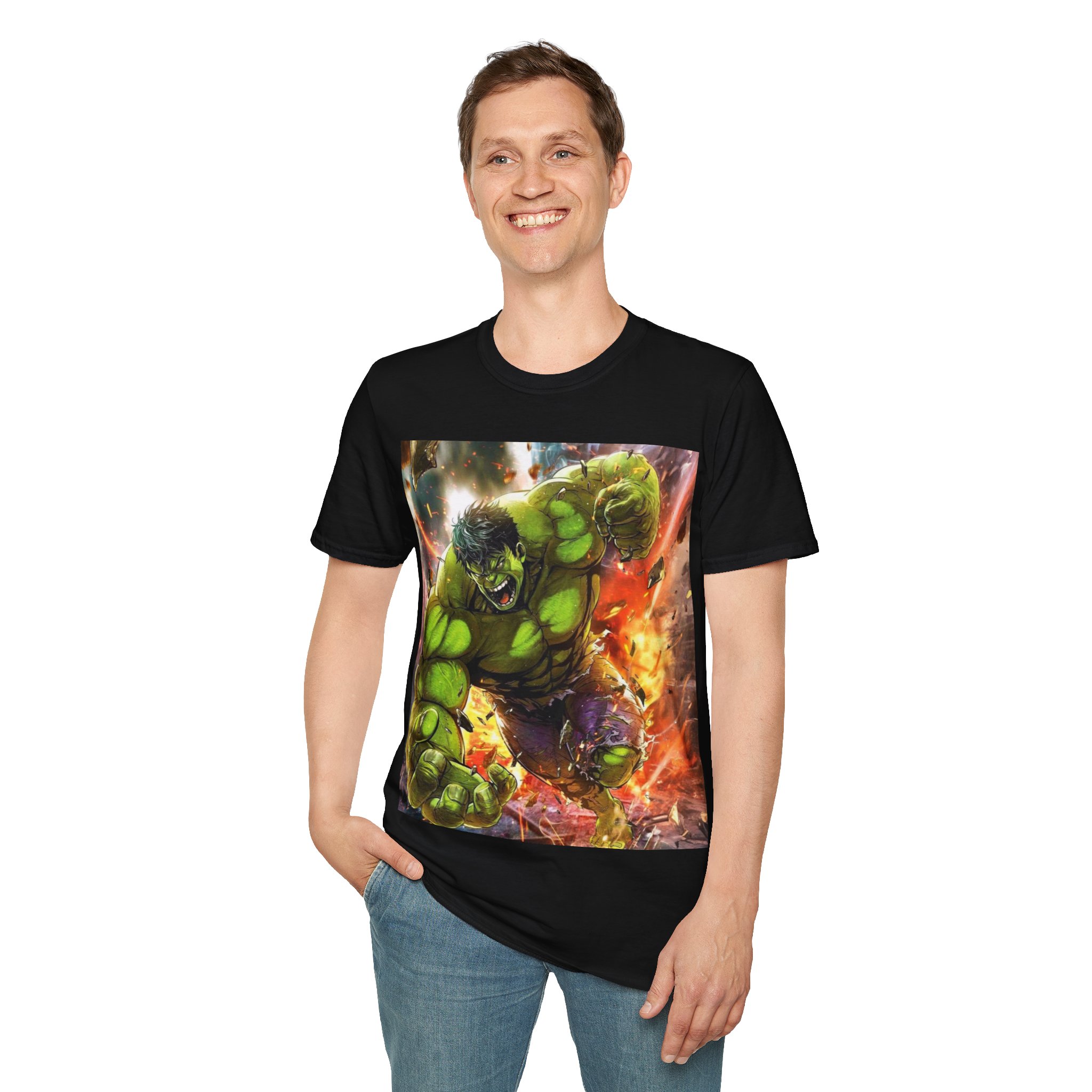 Hulk Smash Explosion Comic Art Graphic T‑Shirt - Image 5