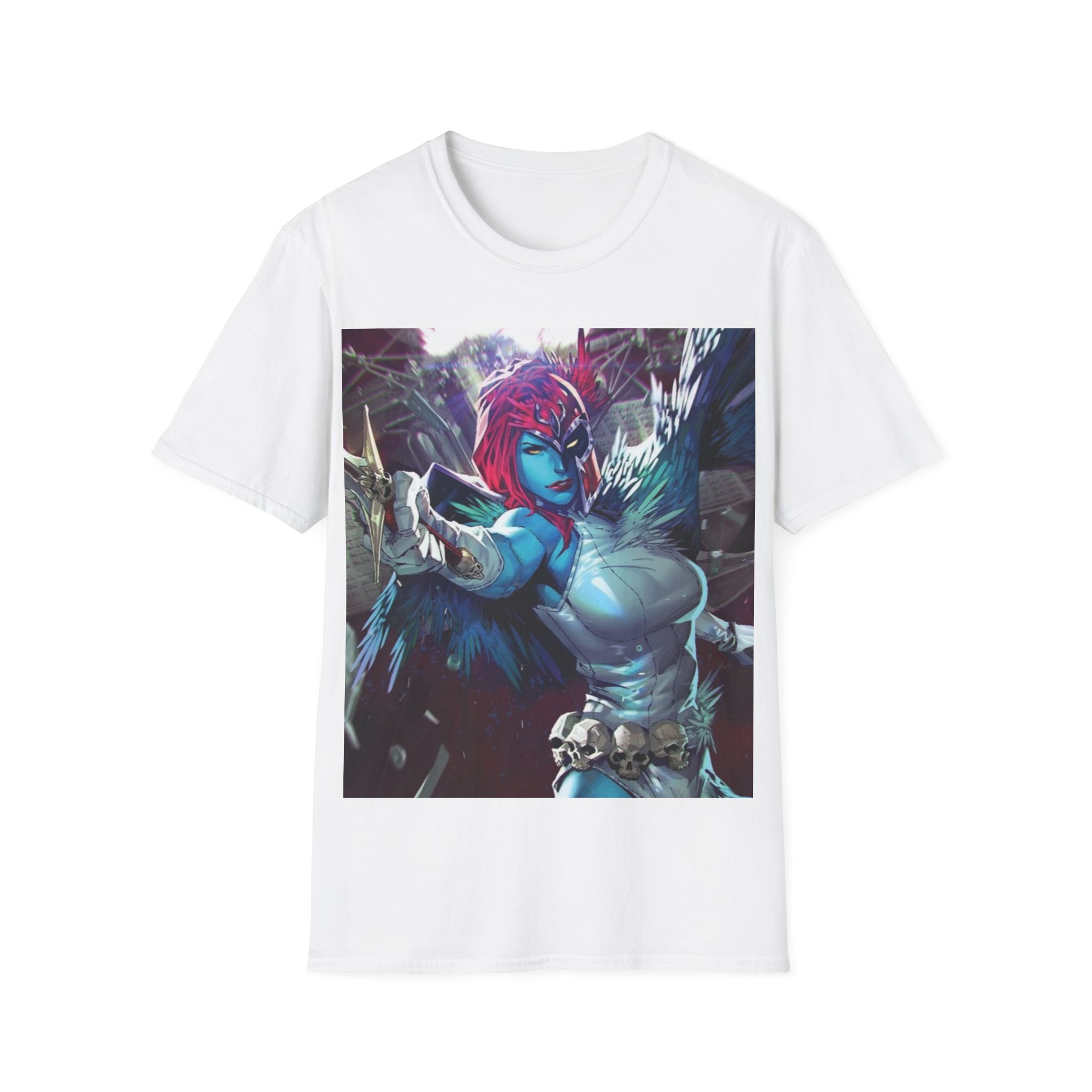 Mystique Winged Warrior Blue Mutant Comic Graphic Tee - Image 11