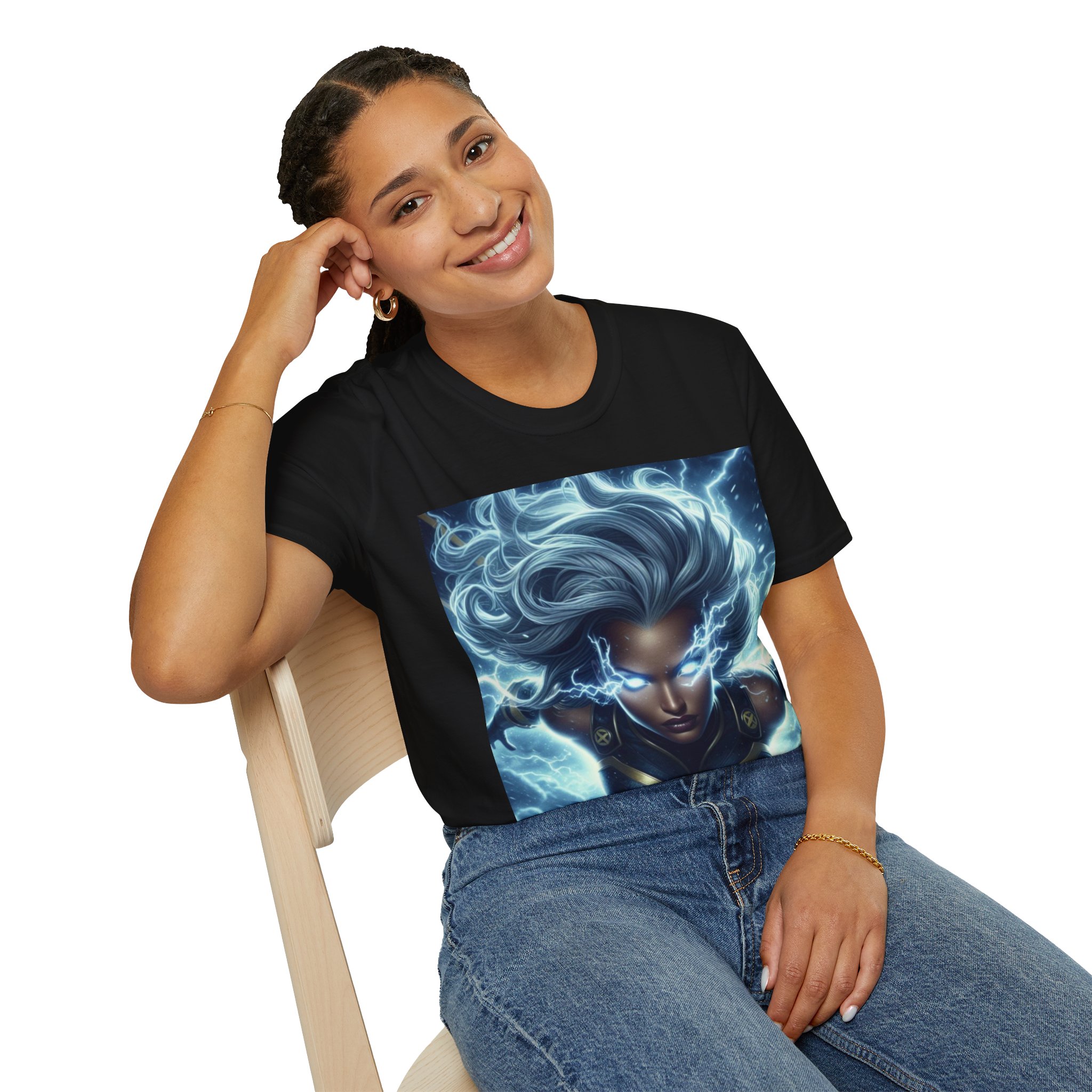 Storm Lightning Goddess Power Comic Art T‑Shirt - Image 7