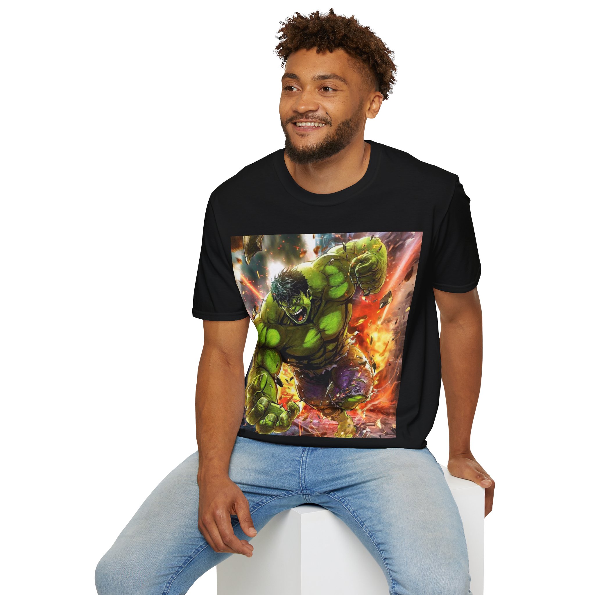 Hulk Smash Explosion Comic Art Graphic T‑Shirt - Image 8