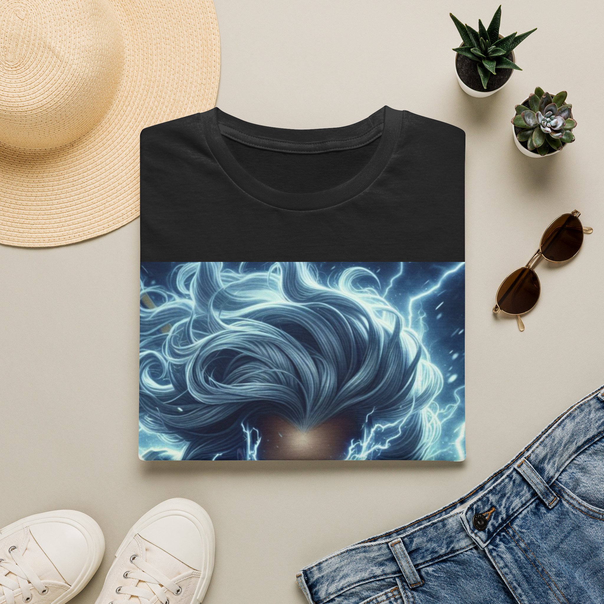 Storm Lightning Goddess Power Comic Art T‑Shirt - Image 2