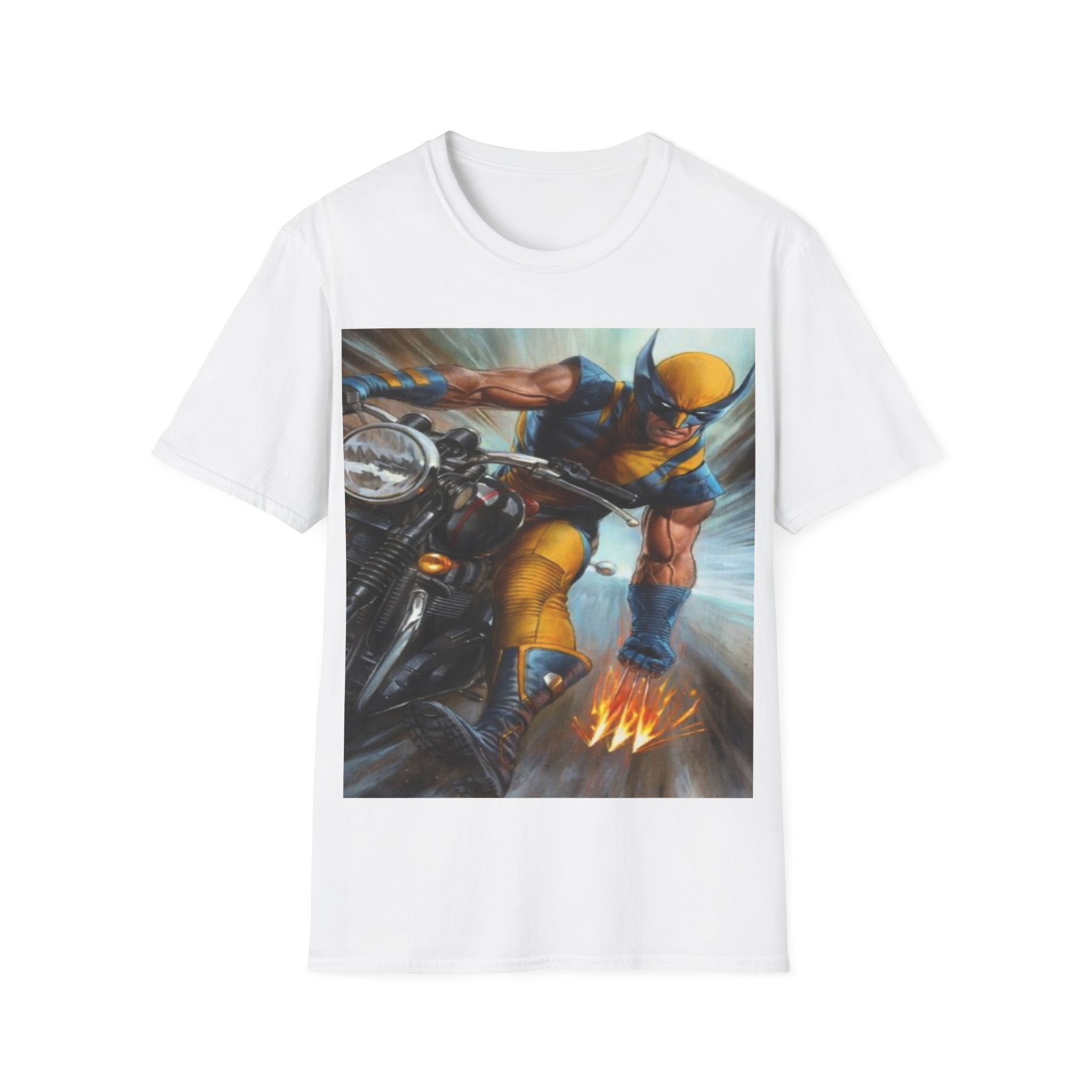 Wolverine Motorcycle Graphic T-Shirt — Vintage Comic Hero Tee - Image 11