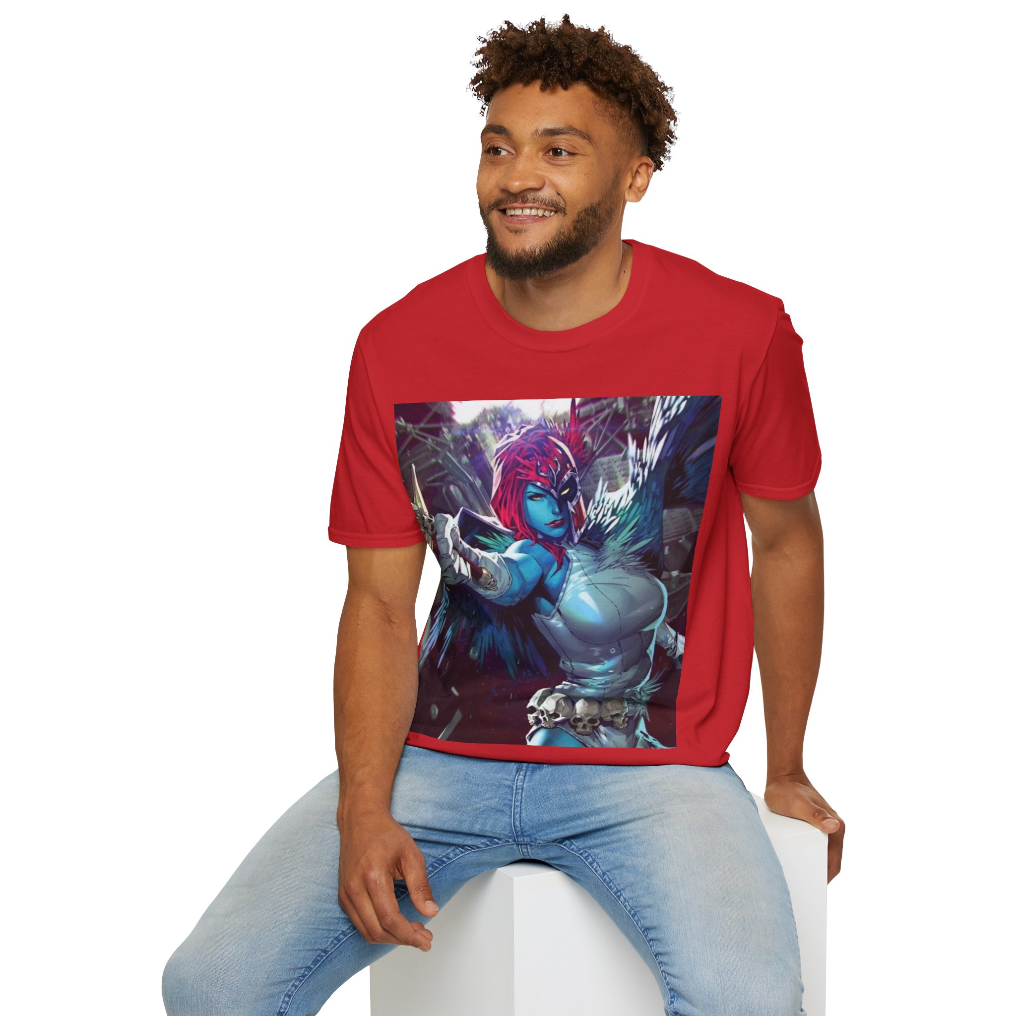 Mystique Winged Warrior Blue Mutant Comic Graphic Tee - Image 35