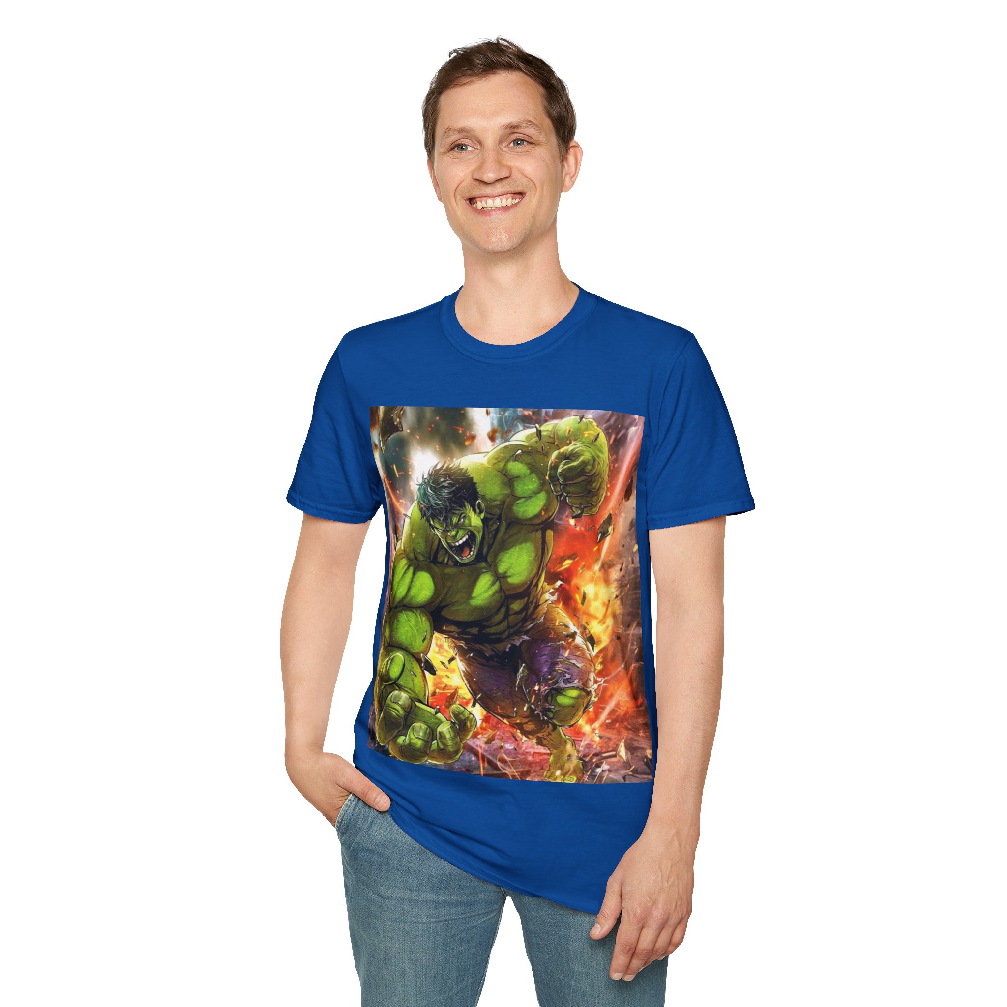 Hulk Smash Explosion Comic Art Graphic T‑Shirt - Image 23