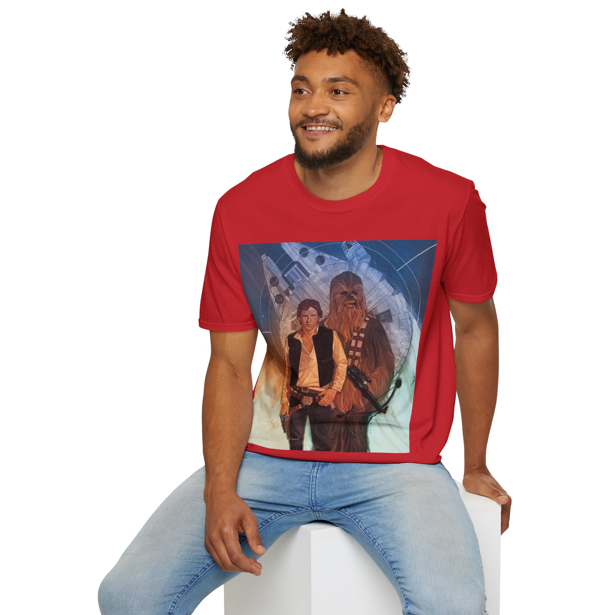 Han Solo & Chewbacca Millennium Flight Graphic T‑Shirt - Image 35