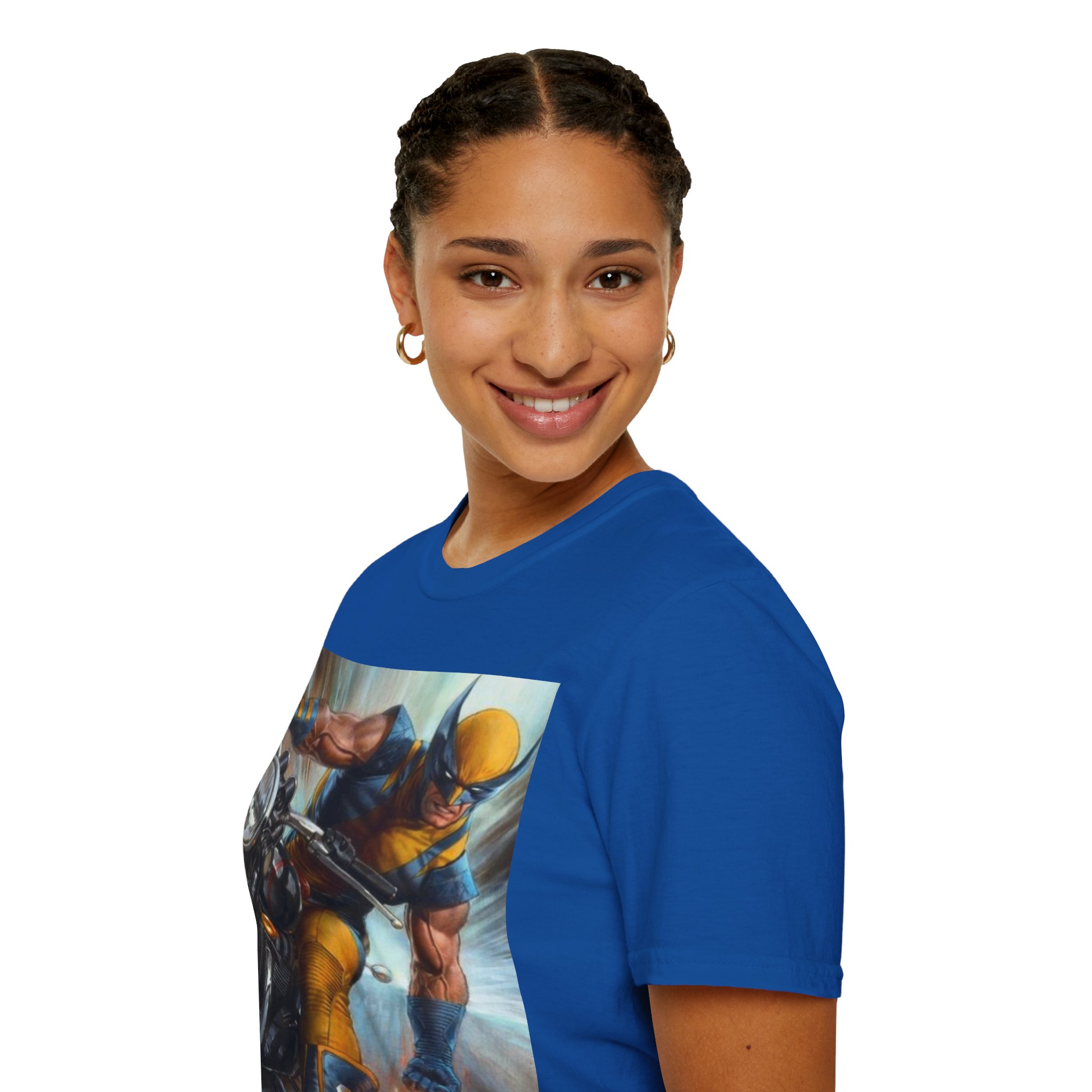 Wolverine Motorcycle Graphic T-Shirt — Vintage Comic Hero Tee - Image 24