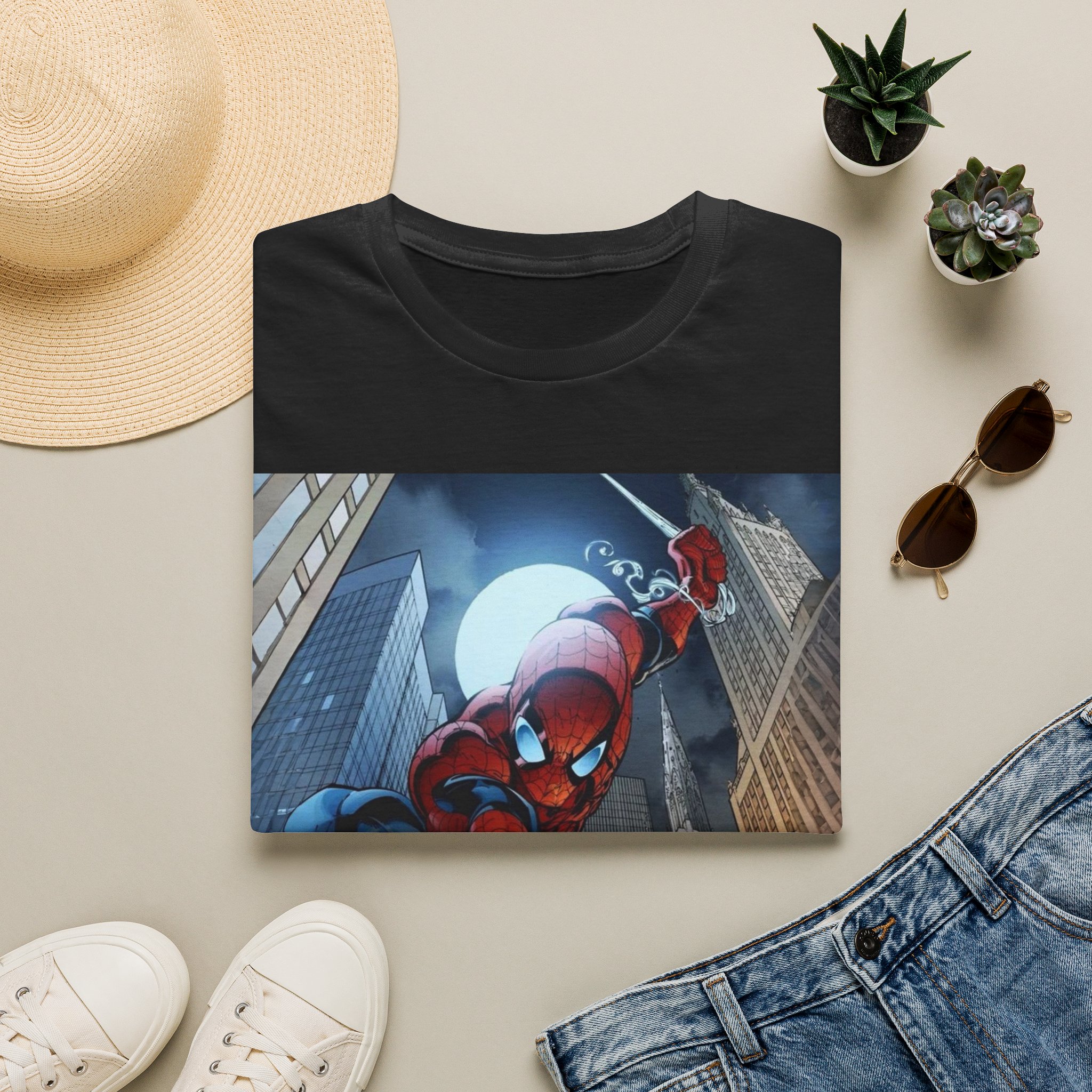 Spider‑Man City Swing Hero Comic Art Graphic Tee - Image 2