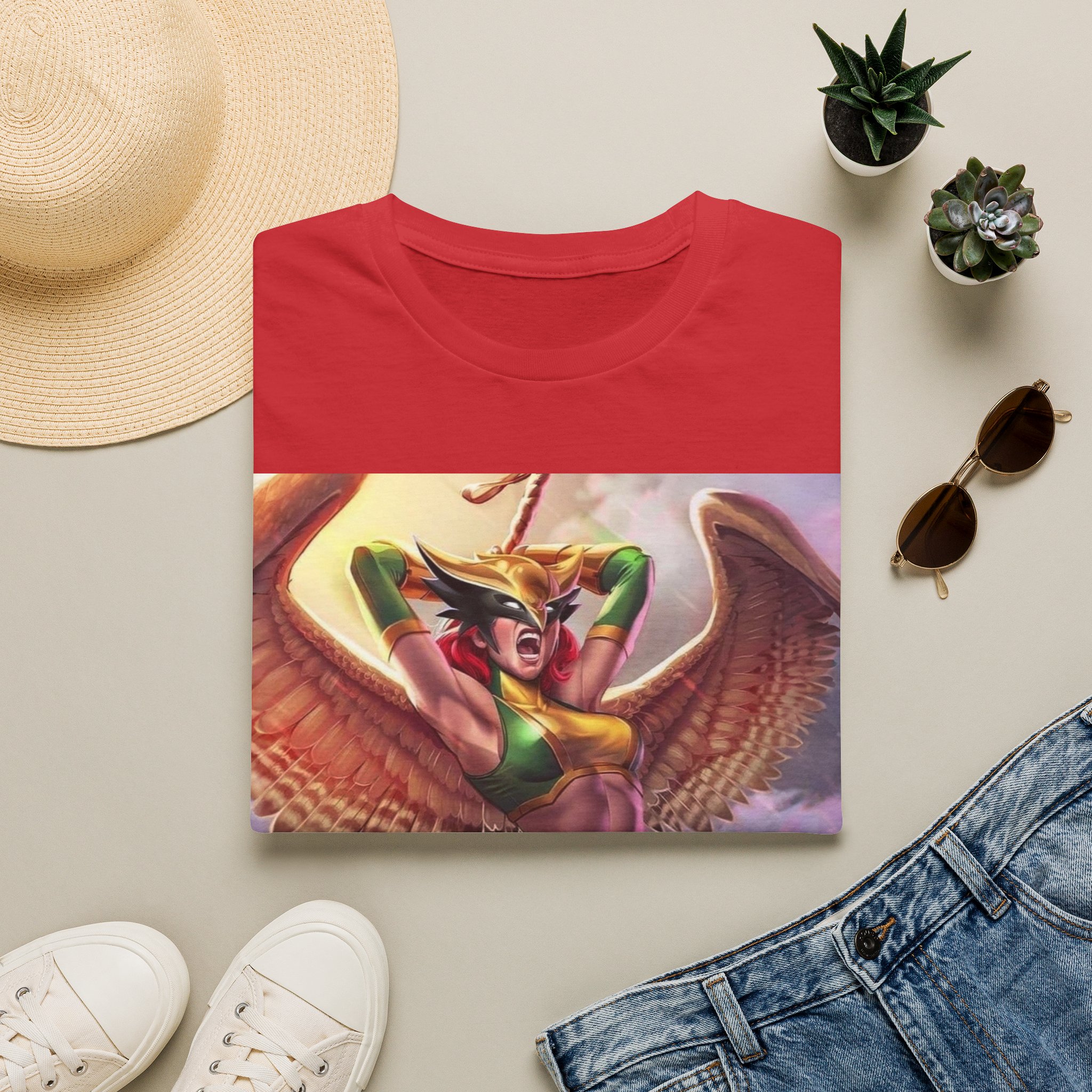 Hawkgirl Thunder Wings Battle Cry Graphic T‑Shirt - Image 28