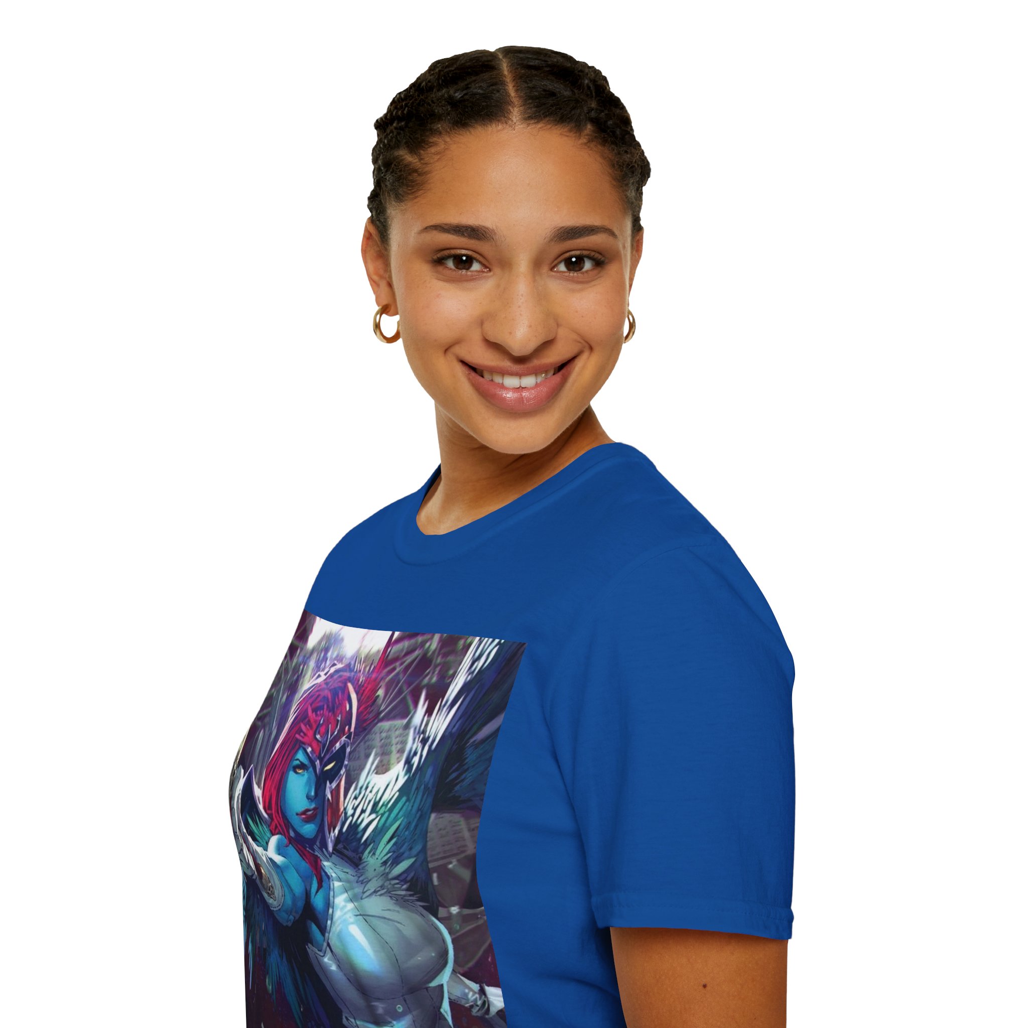 Mystique Winged Warrior Blue Mutant Comic Graphic Tee - Image 24
