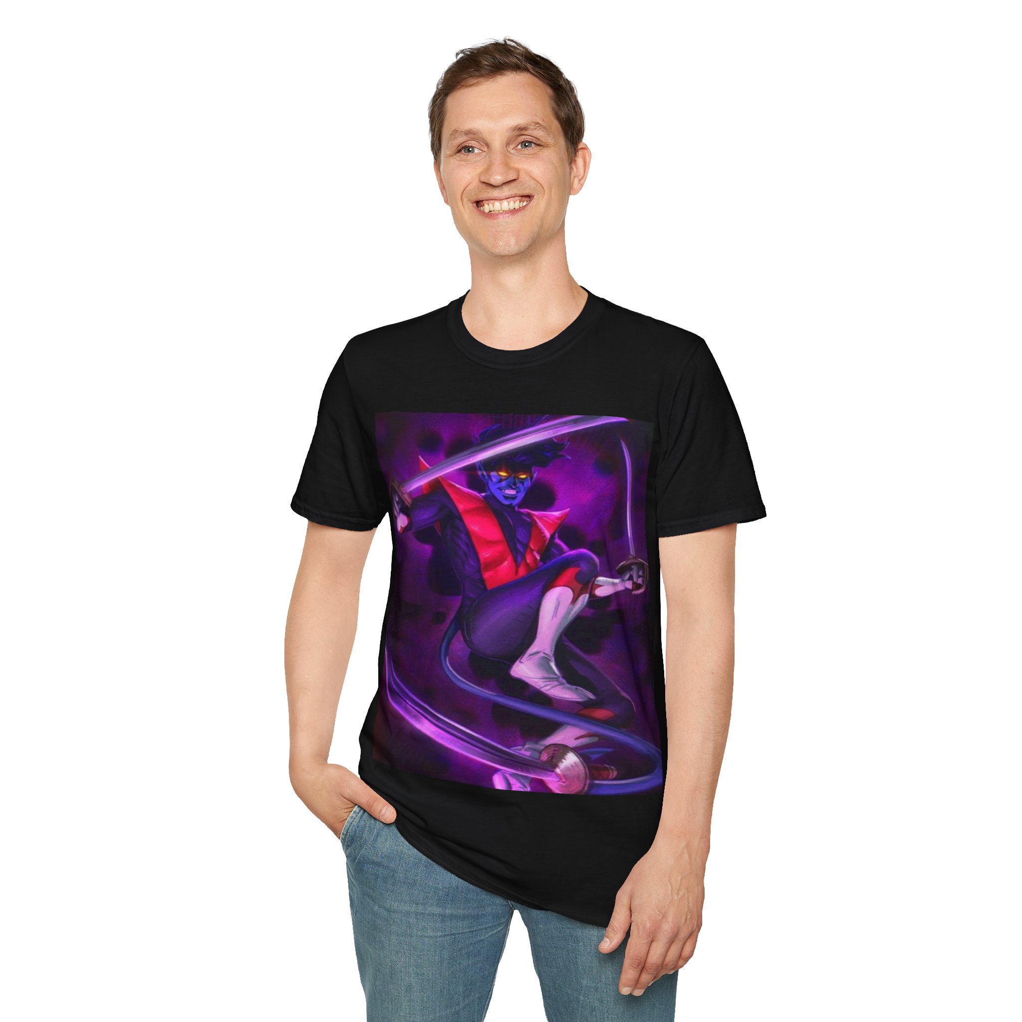 Nightcrawler Shadow Strike Comic Art Graphic Tee - Image 5