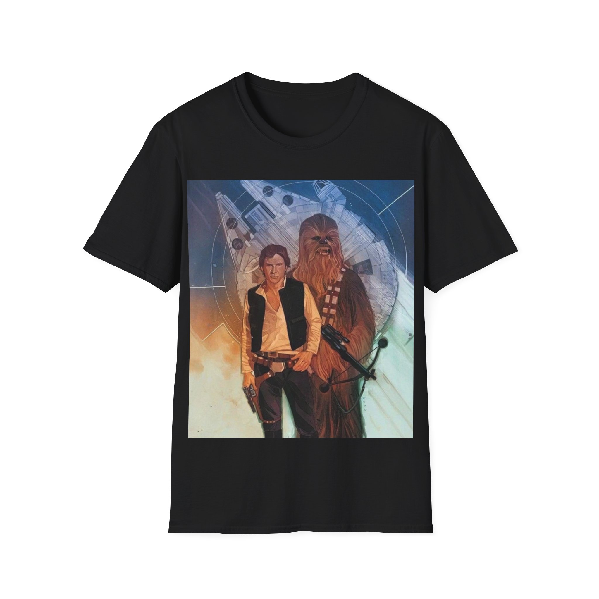 Han Solo & Chewbacca Millennium Flight Graphic T‑Shirt
