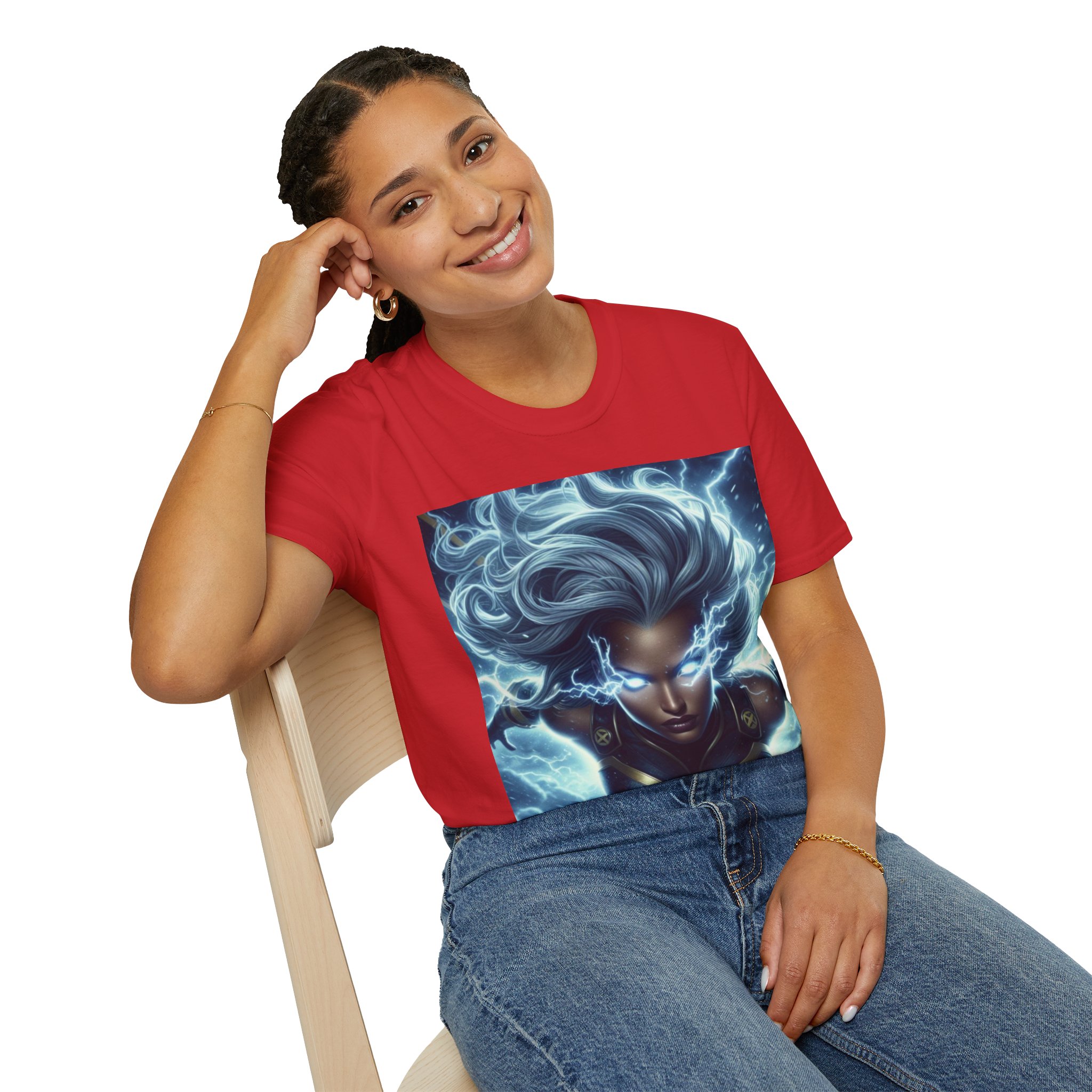 Storm Lightning Goddess Power Comic Art T‑Shirt - Image 34