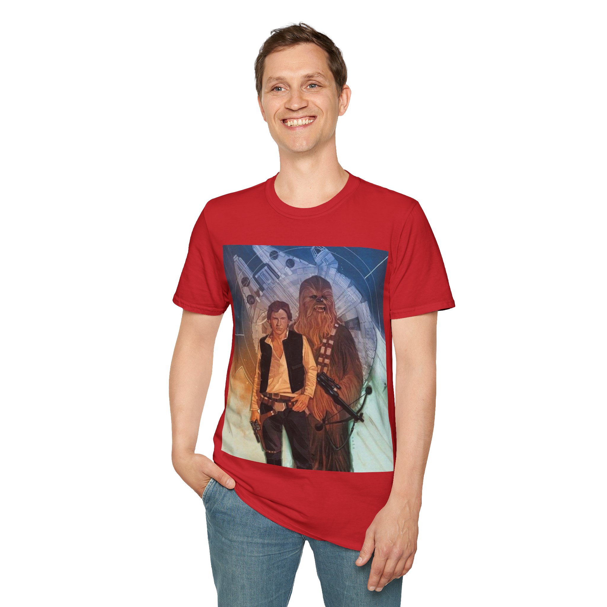 Han Solo & Chewbacca Millennium Flight Graphic T‑Shirt - Image 32
