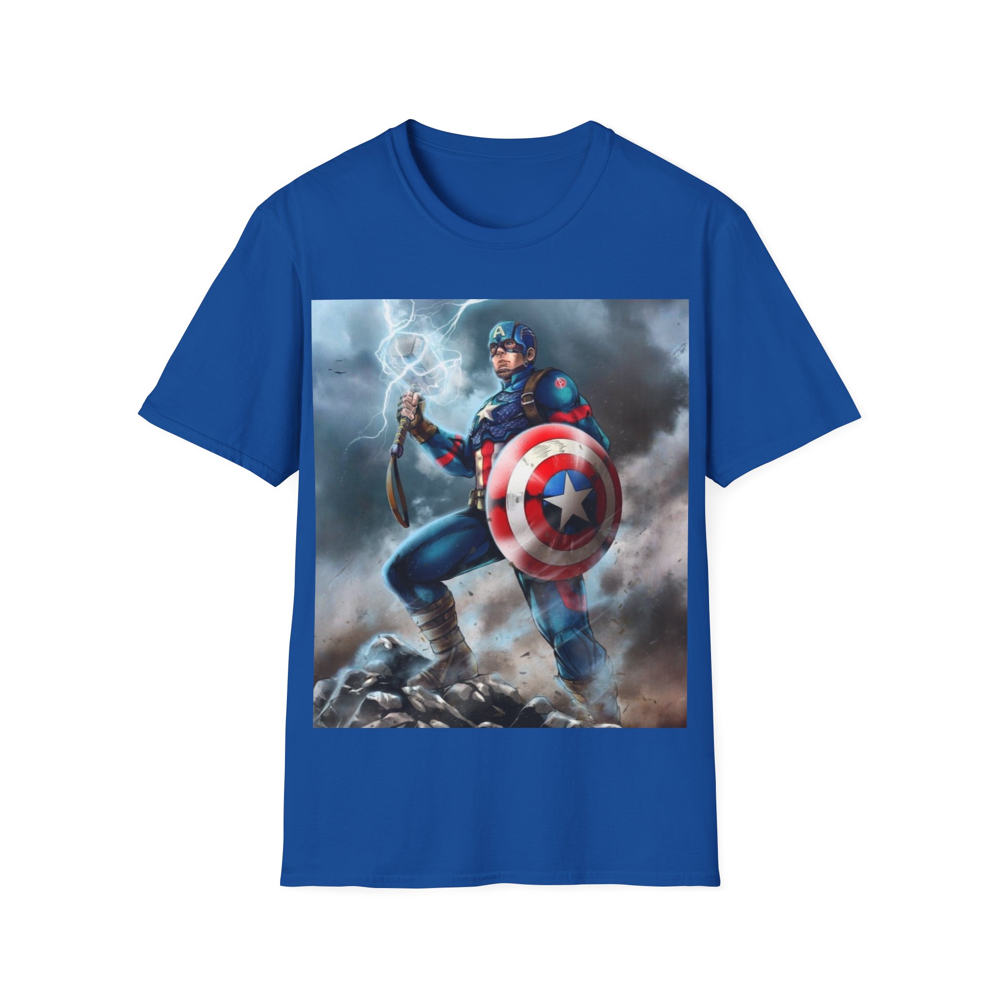 Captain America Lightning Shield Hero Graphic Tee - Image 20