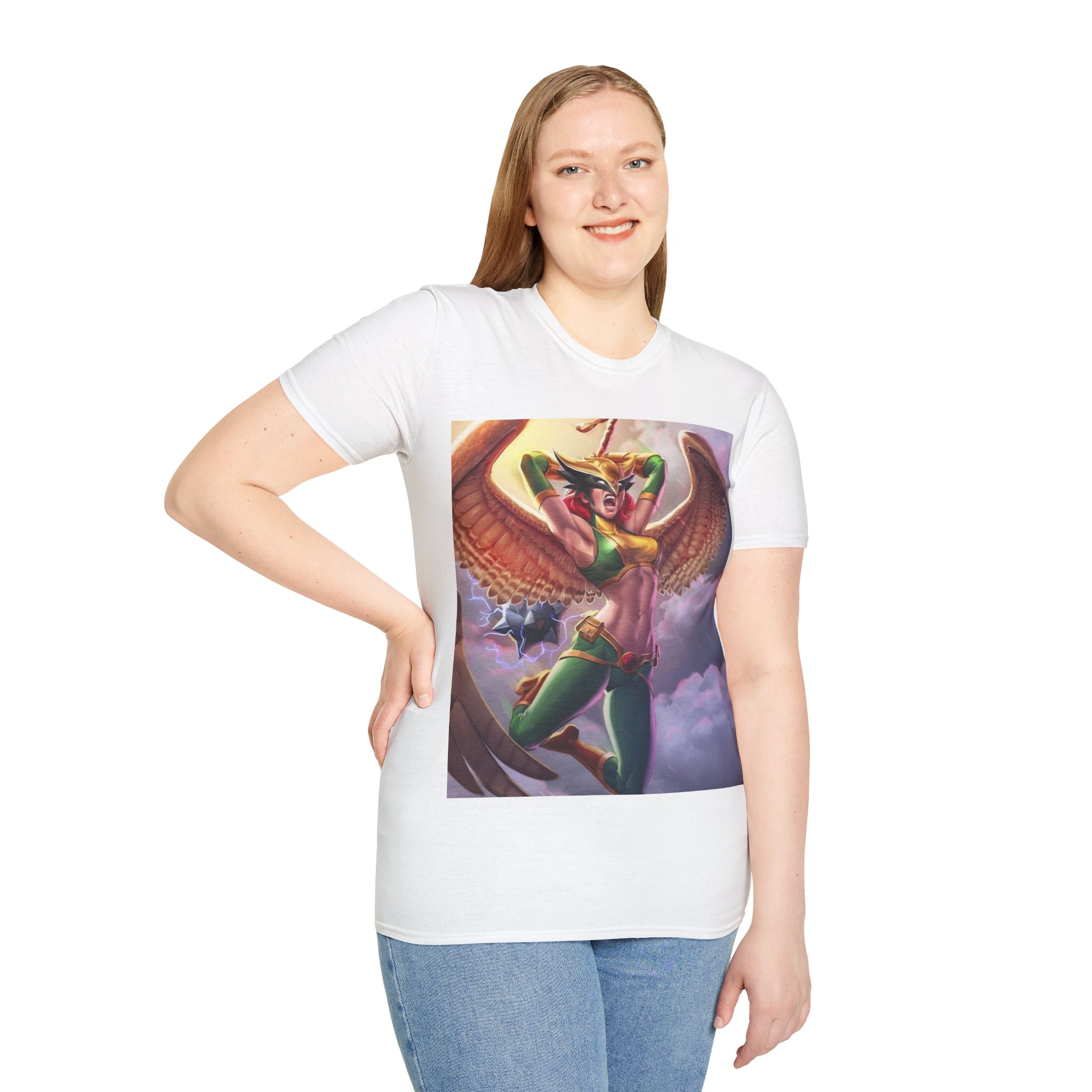 Hawkgirl Thunder Wings Battle Cry Graphic T‑Shirt - Image 13