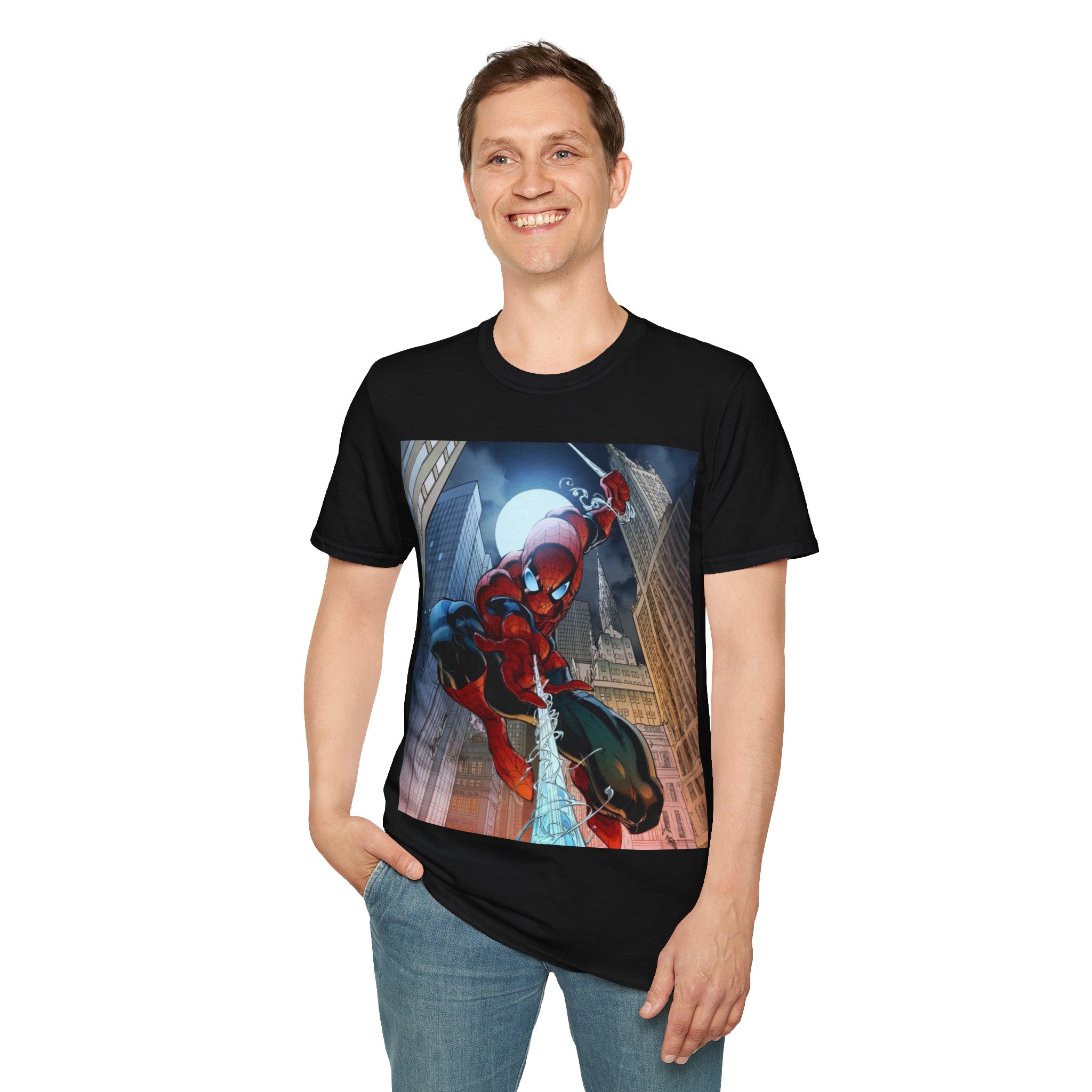 Spider‑Man City Swing Hero Comic Art Graphic Tee - Image 5
