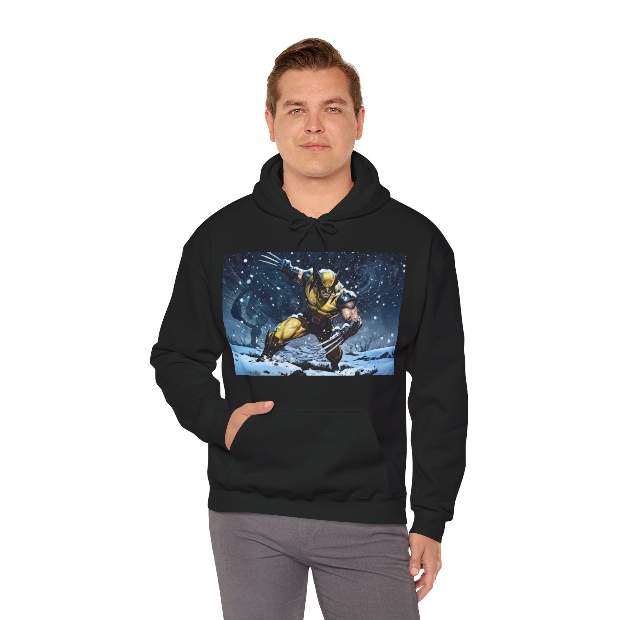 Wolverine Claws X‑Men Winter Comic Graphic Hoodie - Image 9