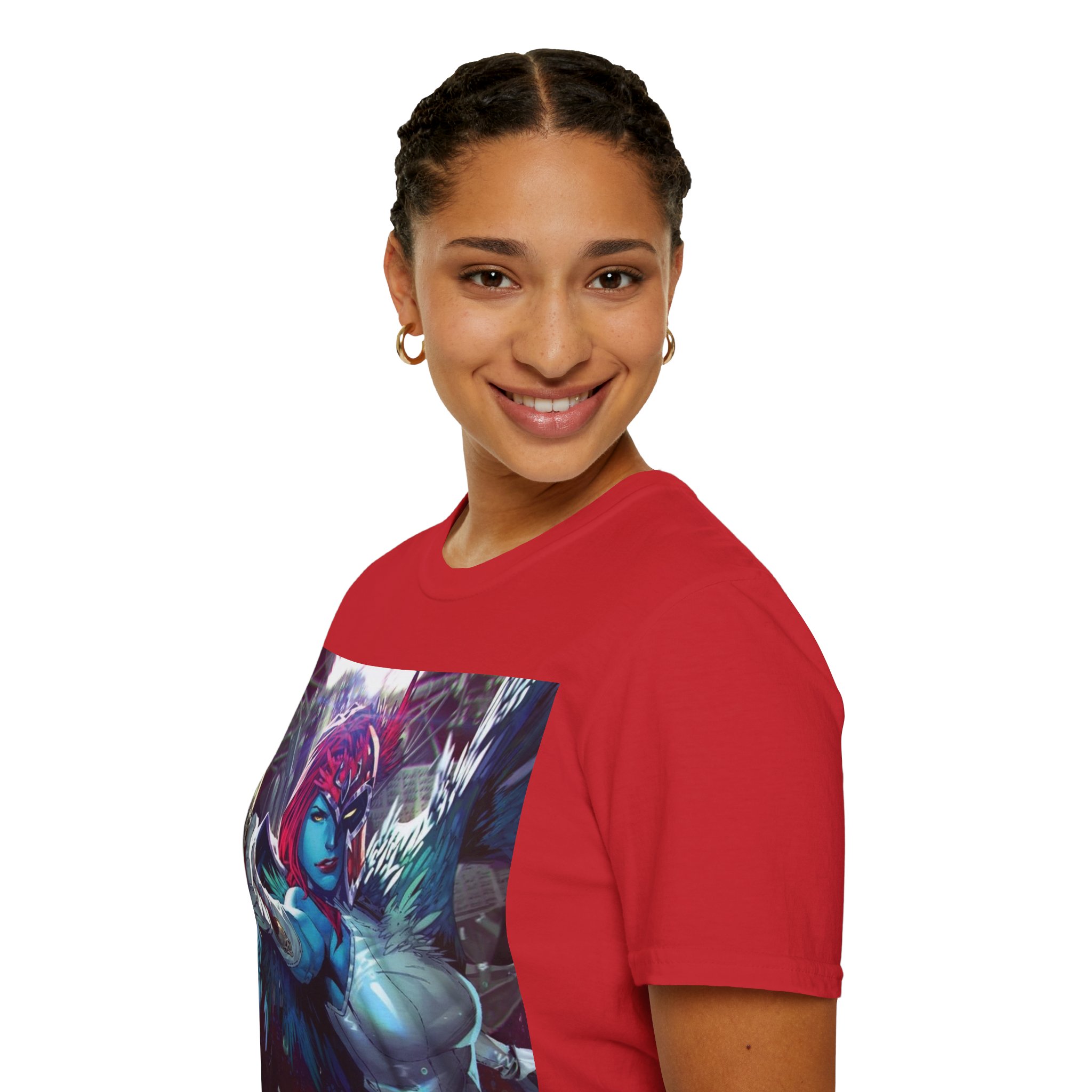 Mystique Winged Warrior Blue Mutant Comic Graphic Tee - Image 33