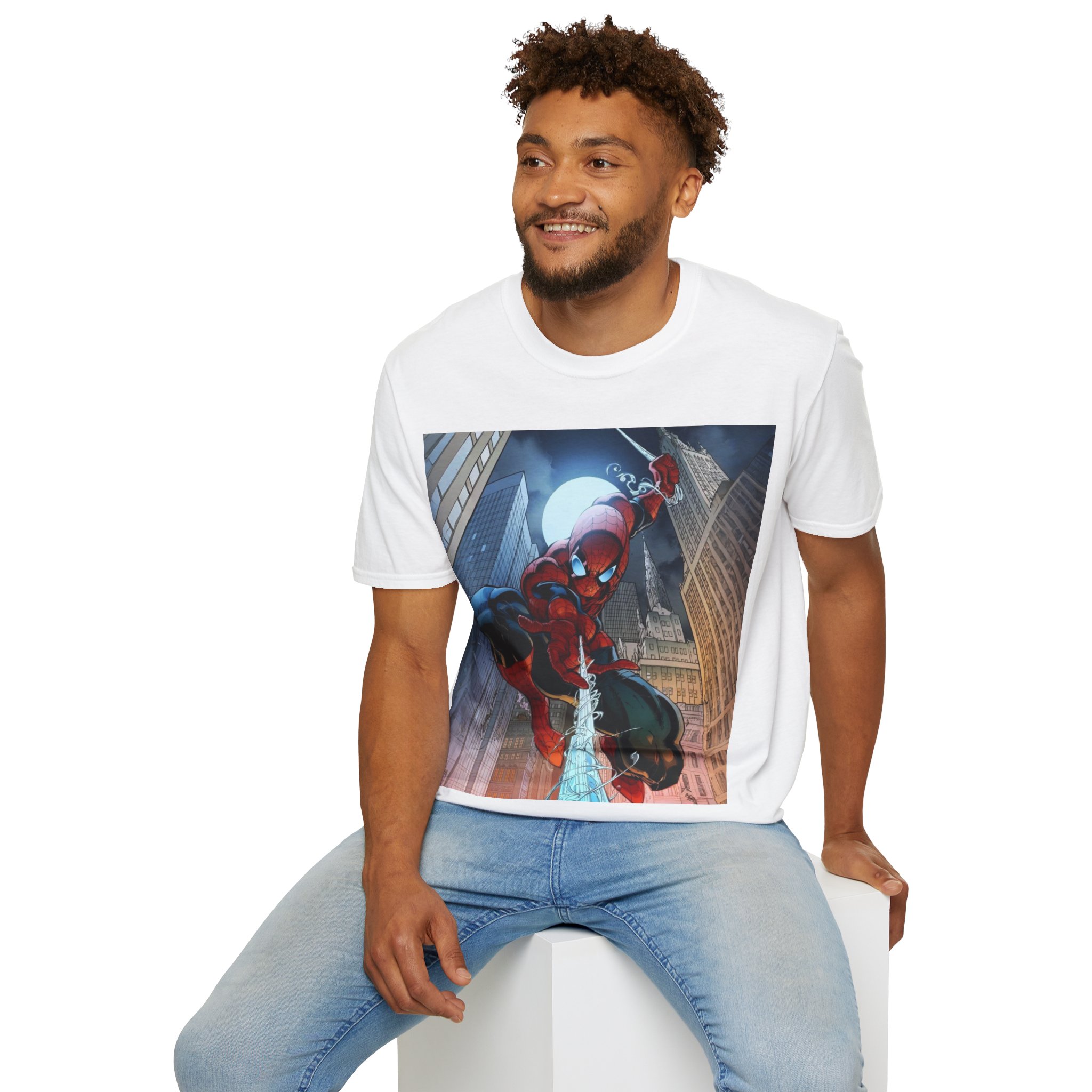 Spider‑Man City Swing Hero Comic Art Graphic Tee - Image 17