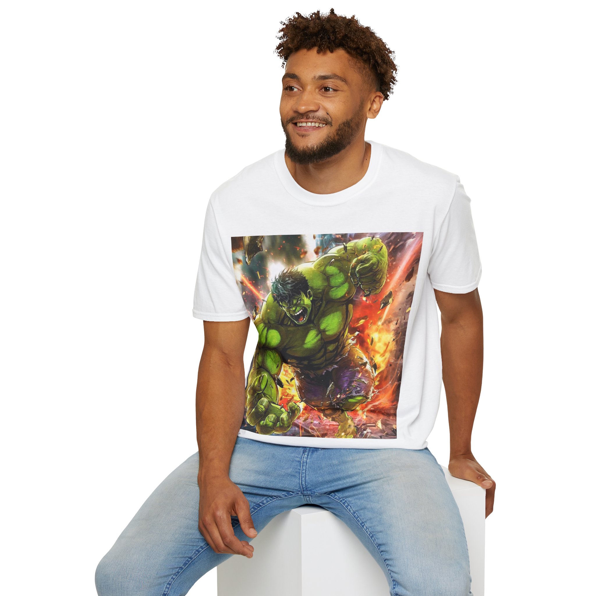 Hulk Smash Explosion Comic Art Graphic T‑Shirt - Image 17