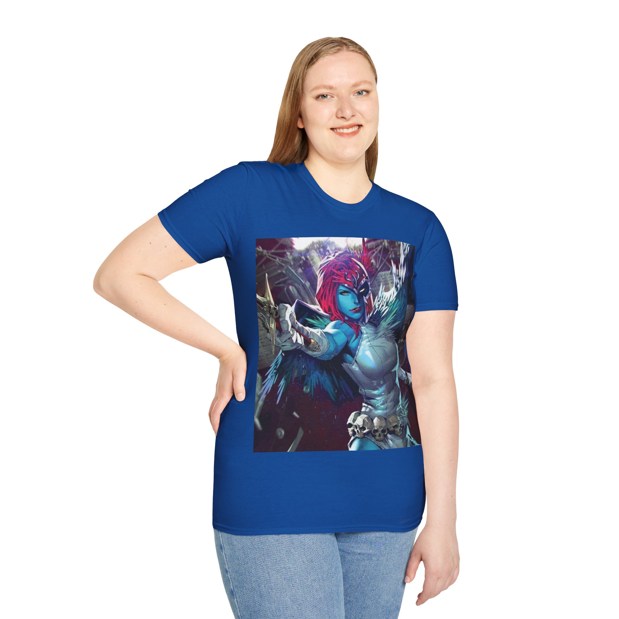 Mystique Winged Warrior Blue Mutant Comic Graphic Tee - Image 22