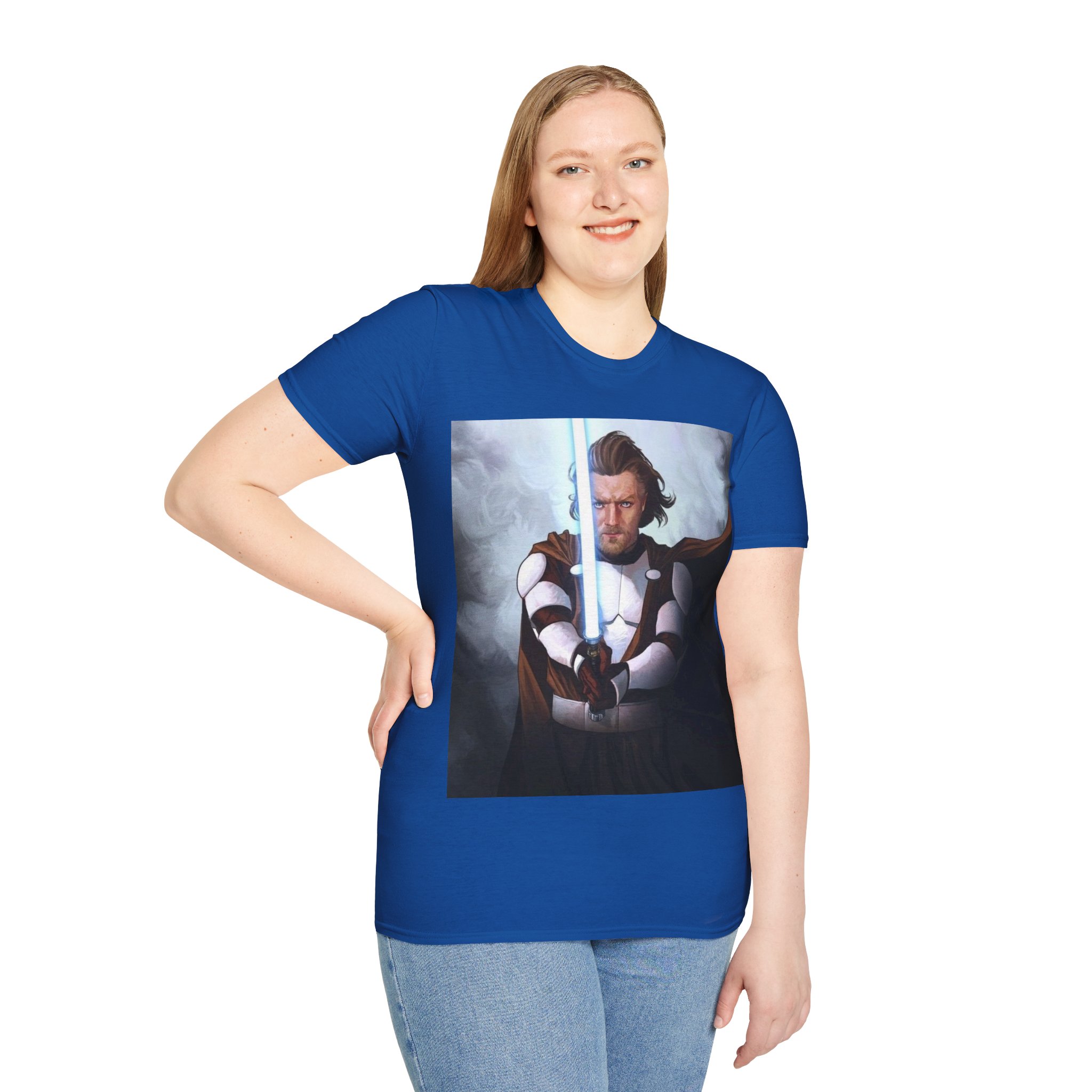 Obi‑Wan Kenobi Jedi Master Blue Saber Graphic Tee - Image 22
