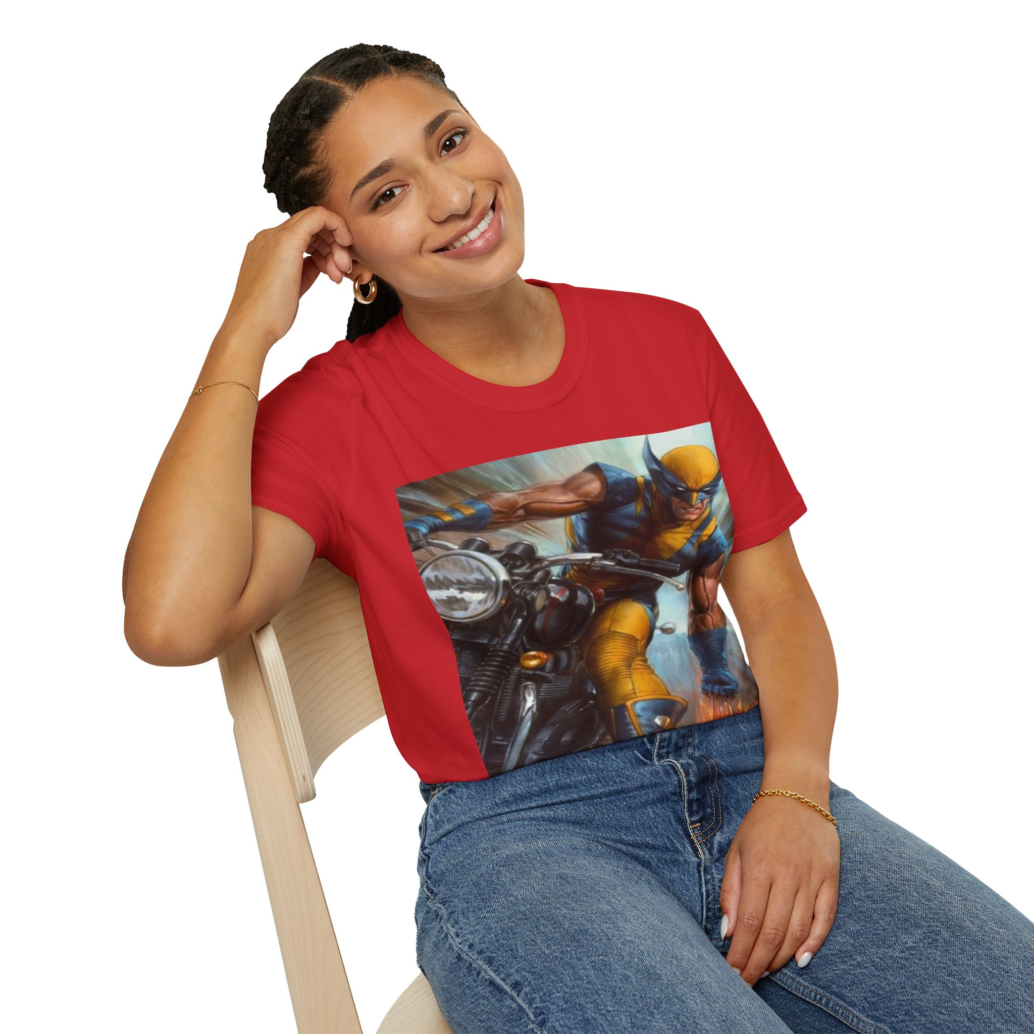Wolverine Motorcycle Graphic T-Shirt — Vintage Comic Hero Tee - Image 34
